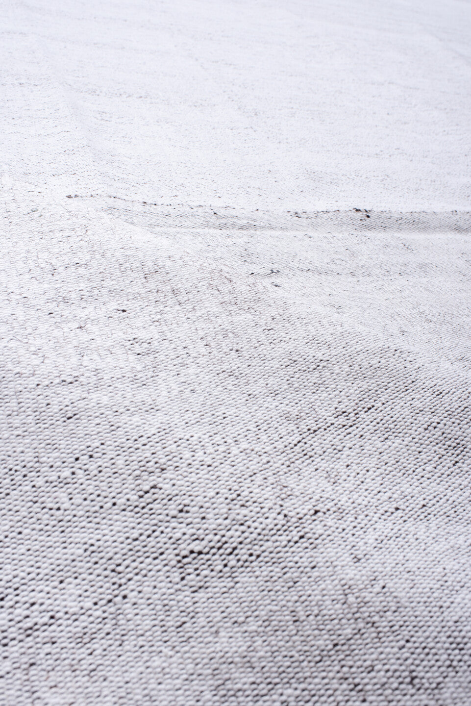 7' x 12' one-of-a-kind handmade antique Flatweave large size rug. Color palette: ivory, pale gray, cream, light gray