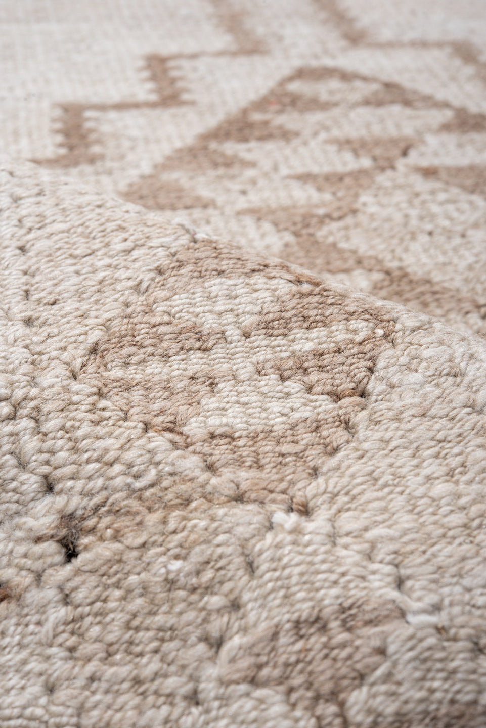 3' x 11' one-of-a-kind handmade vintage Kilim runner rug. Color palette: brown, gainsboro, gray, light gray, off-white, pink