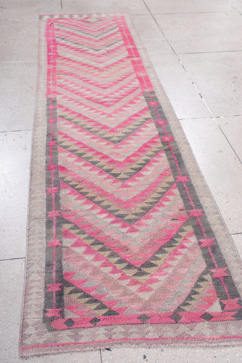 Vintage Kilim Runner Rug (3' x 11')