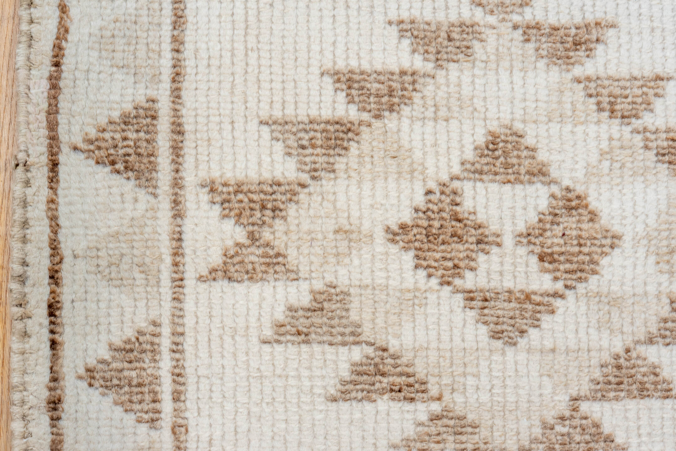 2' x 12' one-of-a-kind handmade vintage Kars runner rug. Color palette: antiquewhite, brown, gainsboro, gray, lavender blush