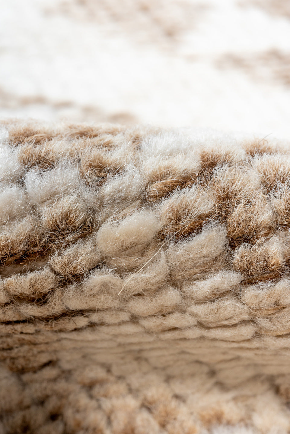 2' x 12' one-of-a-kind handmade vintage Kars runner rug. Color palette: ivory, taupe, beige, camel, gray