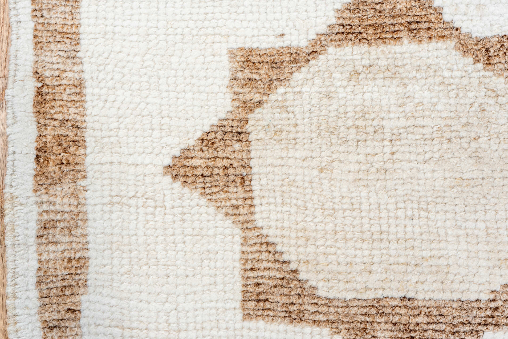 3' x 10' one-of-a-kind handmade vintage Kars runner rug. Color palette: brown, gainsboro, gray, light gray, linen, off-white