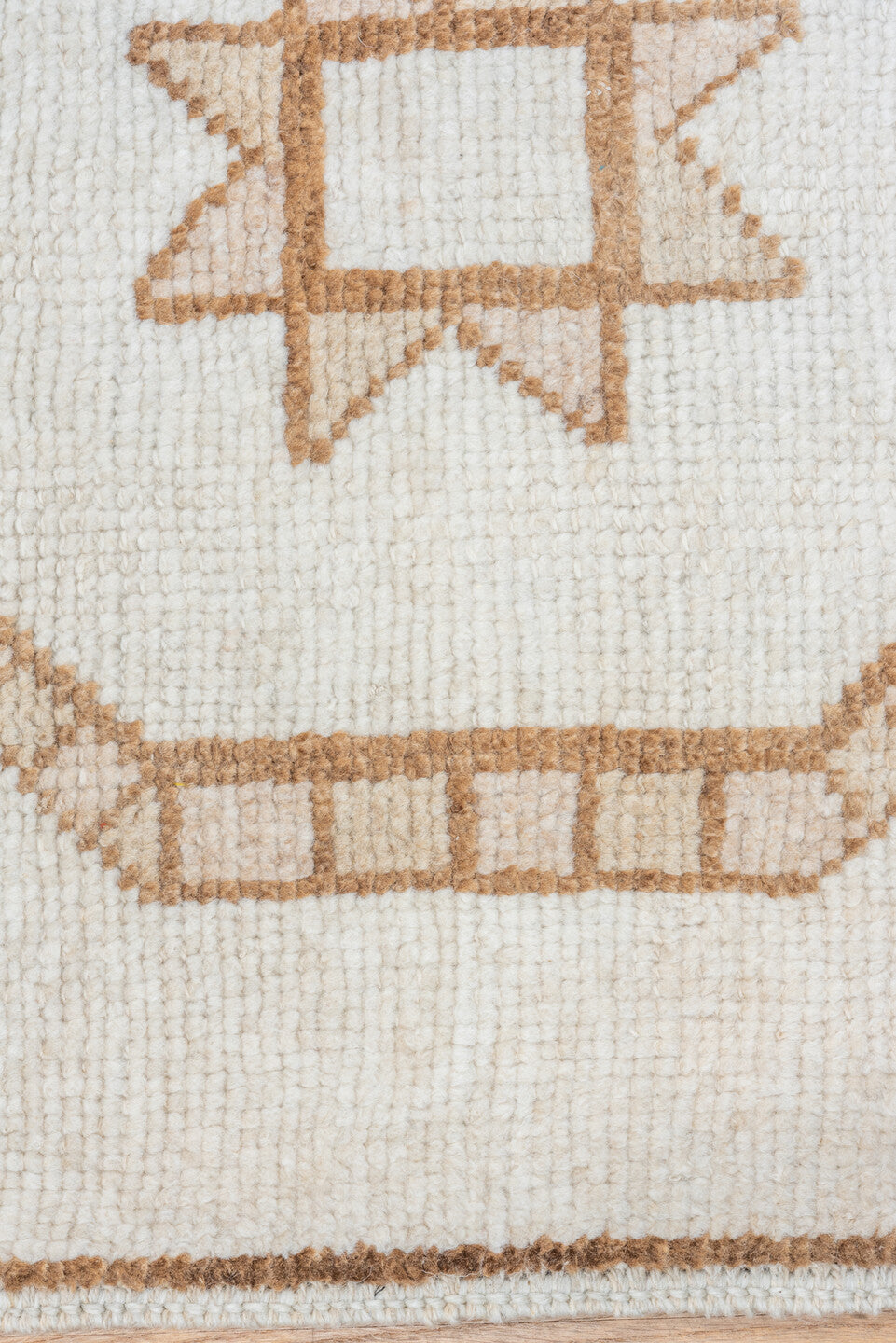 3' x 14' one-of-a-kind handmade antique Kars runner rug. Color palette: ivory, camel, taupe, beige, gray