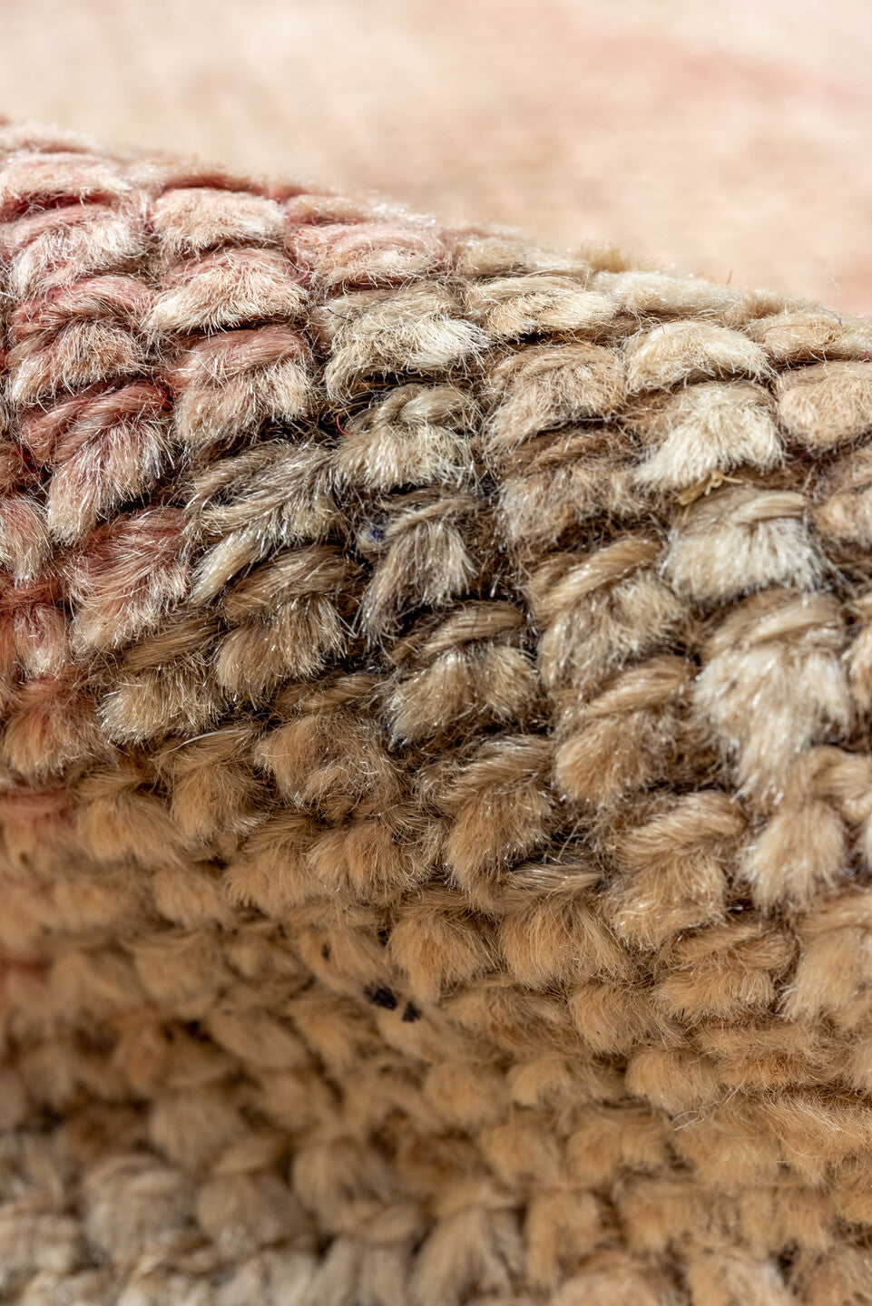 3' x 10' one-of-a-kind handmade vintage Kars runner rug. Color palette: brown, off-white, orange, pink, red, snow, white