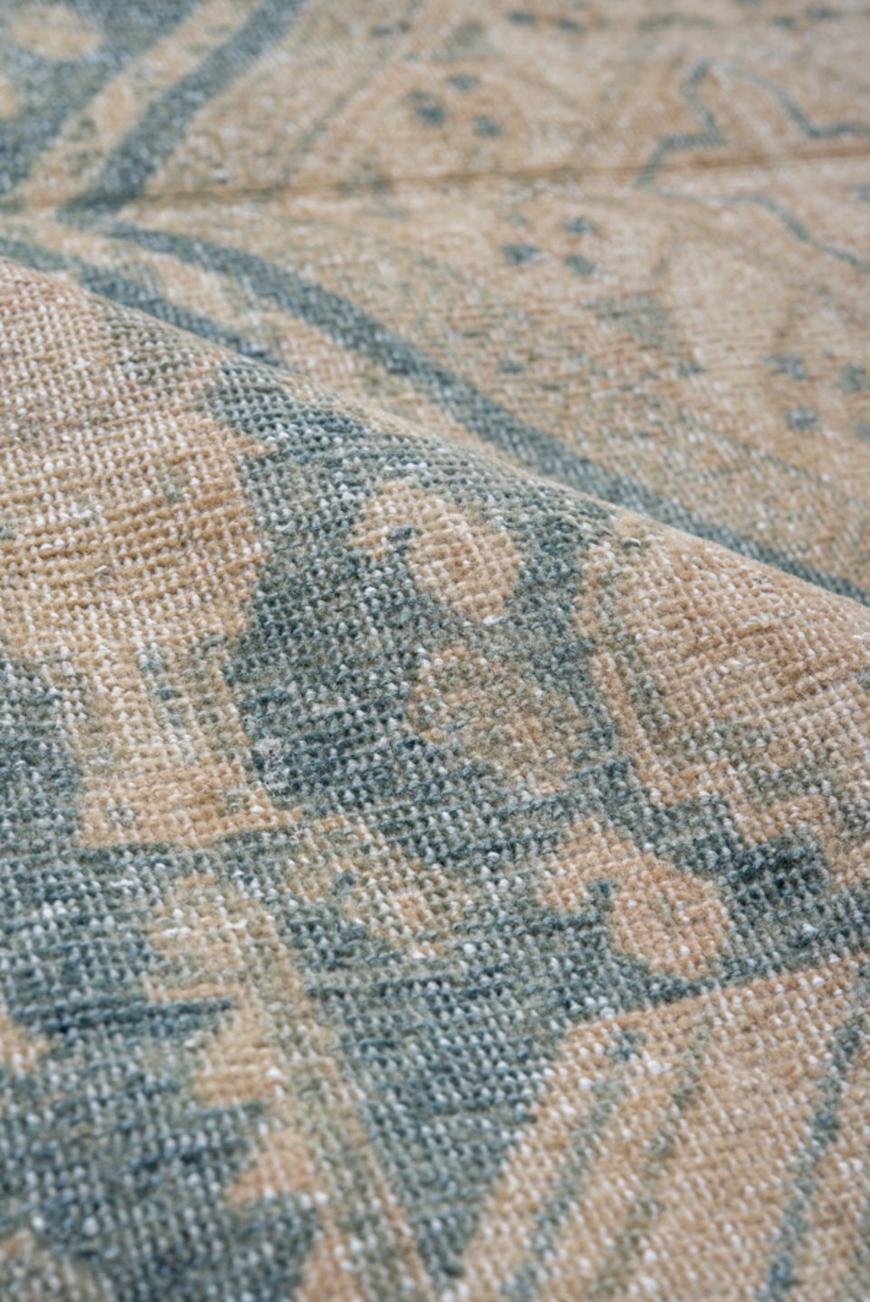 4' x 6' one-of-a-kind handmade antique Afshar small size rug. Color palette: ivory, pale blue, sand, beige, taupe