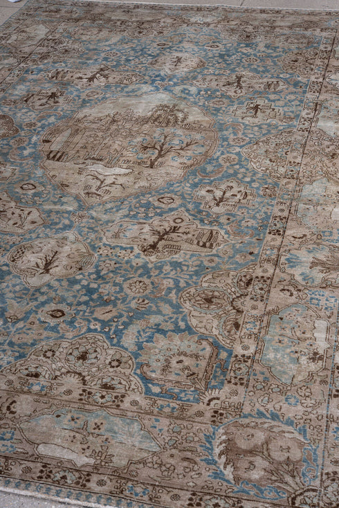 Antique Tabriz Area Rug (6' x 9')