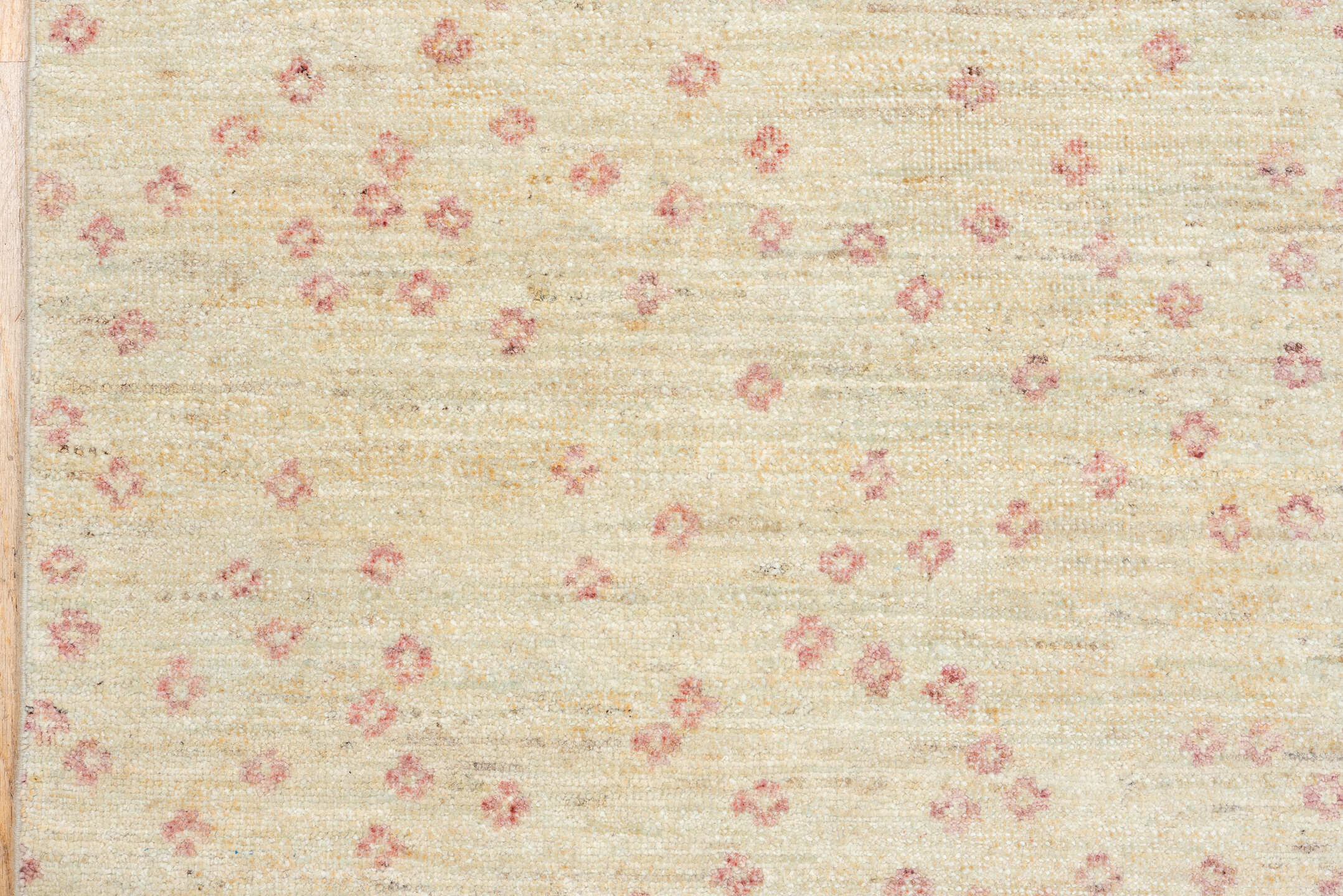 14' x 16' one-of-a-kind handmade handmade Contemporary oversize rug. Color palette: ivory, cream, rose, taupe, blush, pink