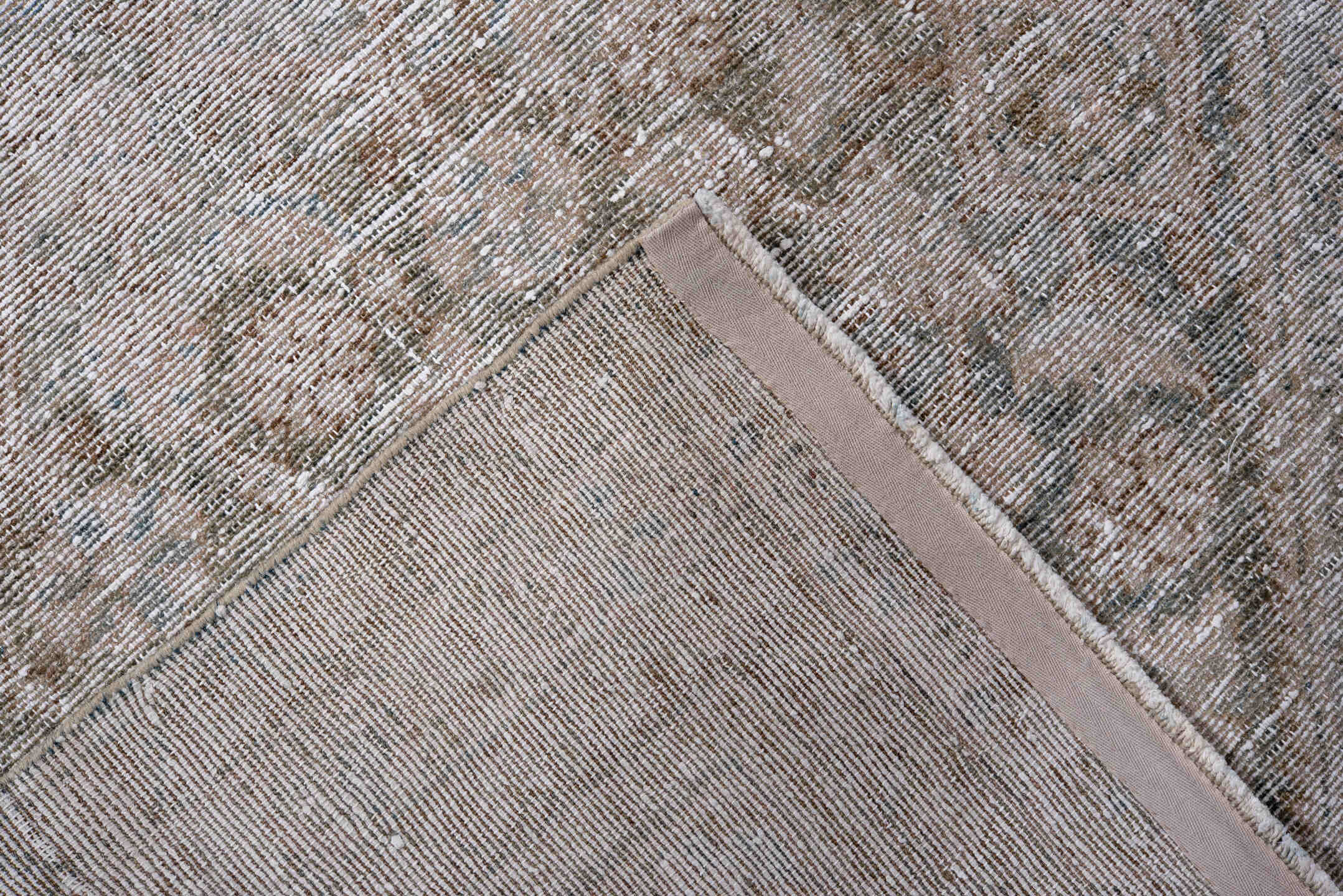 3' x 12' one-of-a-kind handmade antique Malayer runner rug. Color palette: taupe, ivory, pale blue, beige, stone, gray