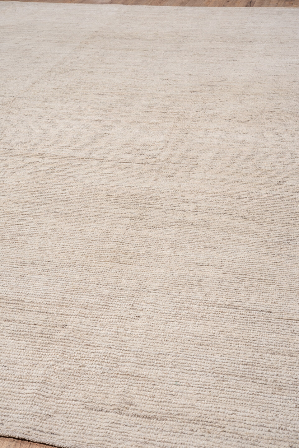 11' x 15' one-of-a-kind handmade vintage Tulu oversize rug. Color palette: ivory, cream, taupe, beige, camel, gray