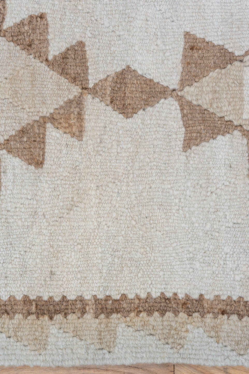 2' x 9' one-of-a-kind handmade antique Kilim runner rug. Color palette: ivory, taupe, beige, camel, gray