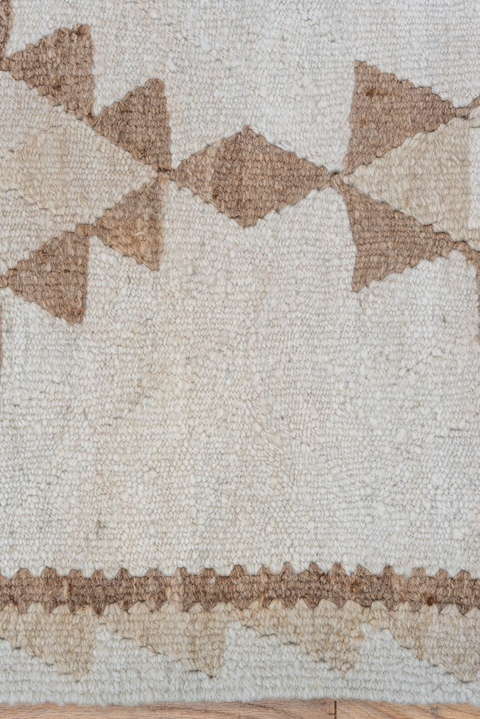2' x 9' one-of-a-kind handmade antique Kilim runner rug. Color palette: ivory, taupe, beige, camel, gray