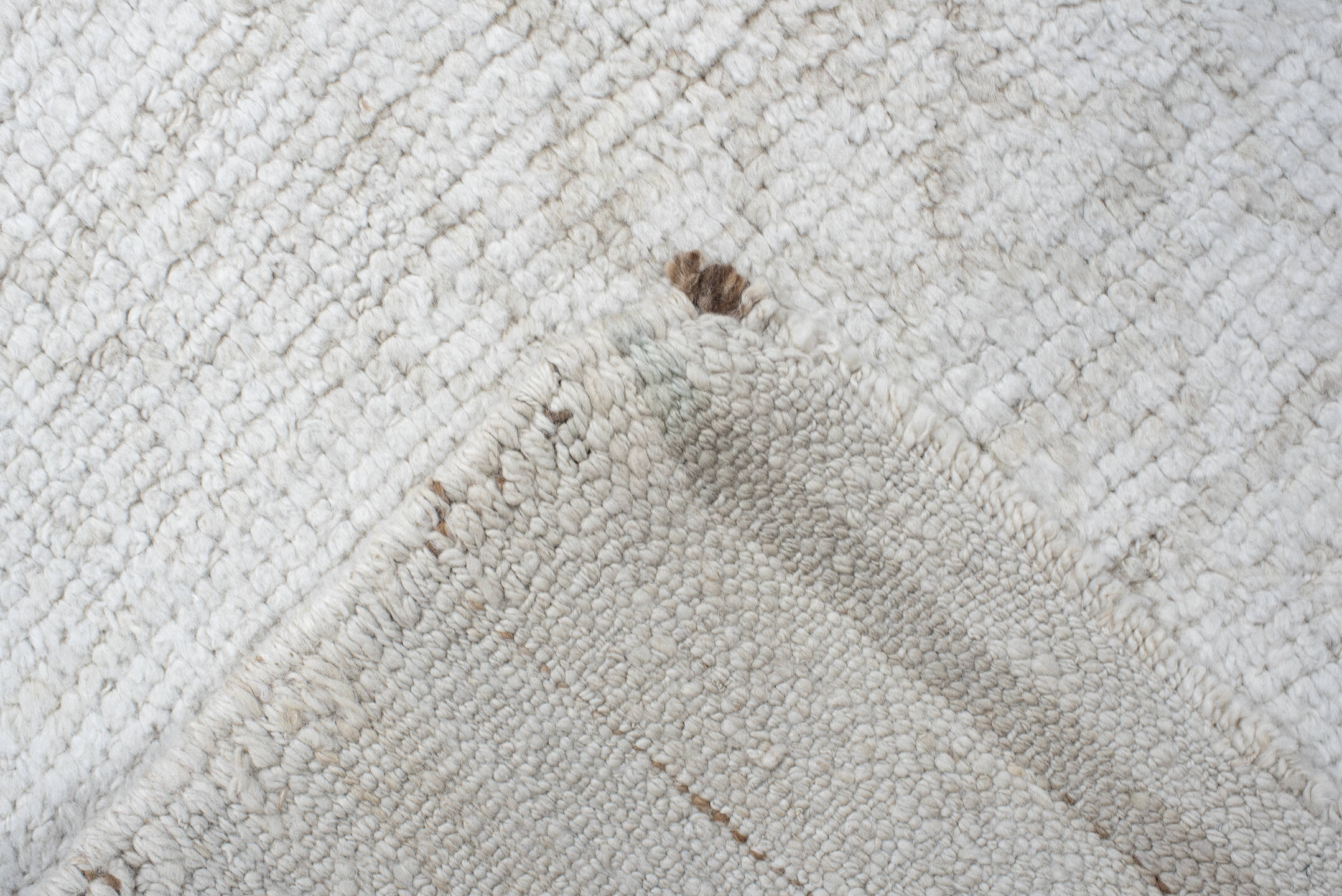 3' x 10' one-of-a-kind handmade vintage Kars runner rug. Color palette: ivory, cream, taupe, pale gray, beige, gray
