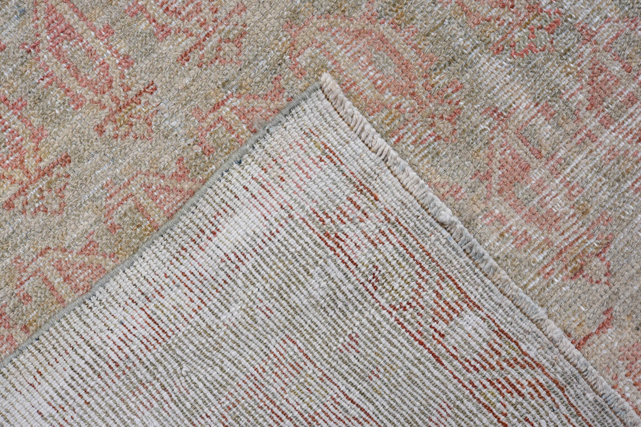 3' x 16' one-of-a-kind handmade antique Malayer runner rug. Color palette: ivory, rose, rust, taupe, brown, pink, red