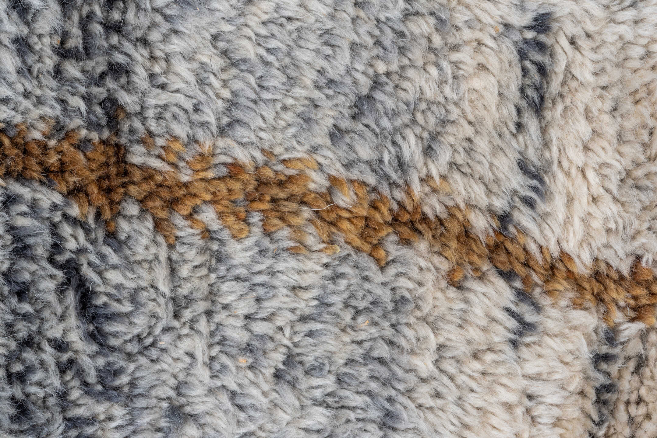 10' x 13' one-of-a-kind handmade vintage Moroccan large size rug. Color palette: black, blue, brown, charcoal, dark gray