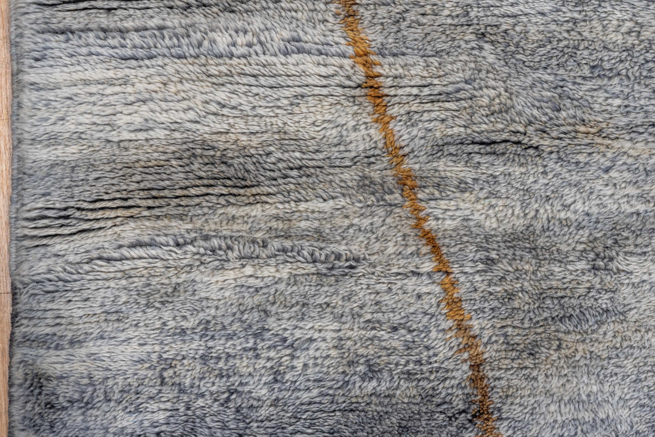 10' x 13' one-of-a-kind handmade vintage Moroccan large size rug. Color palette: black, blue, brown, charcoal, dark gray