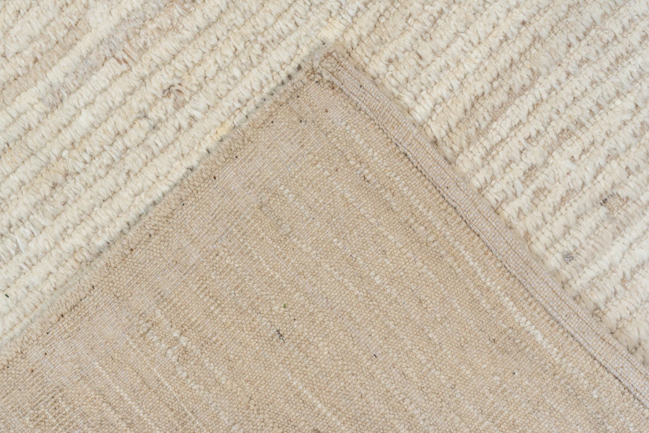 3' x 10' one-of-a-kind handmade vintage Tulu runner rug. Color palette: ivory, cream, beige, taupe, gray
