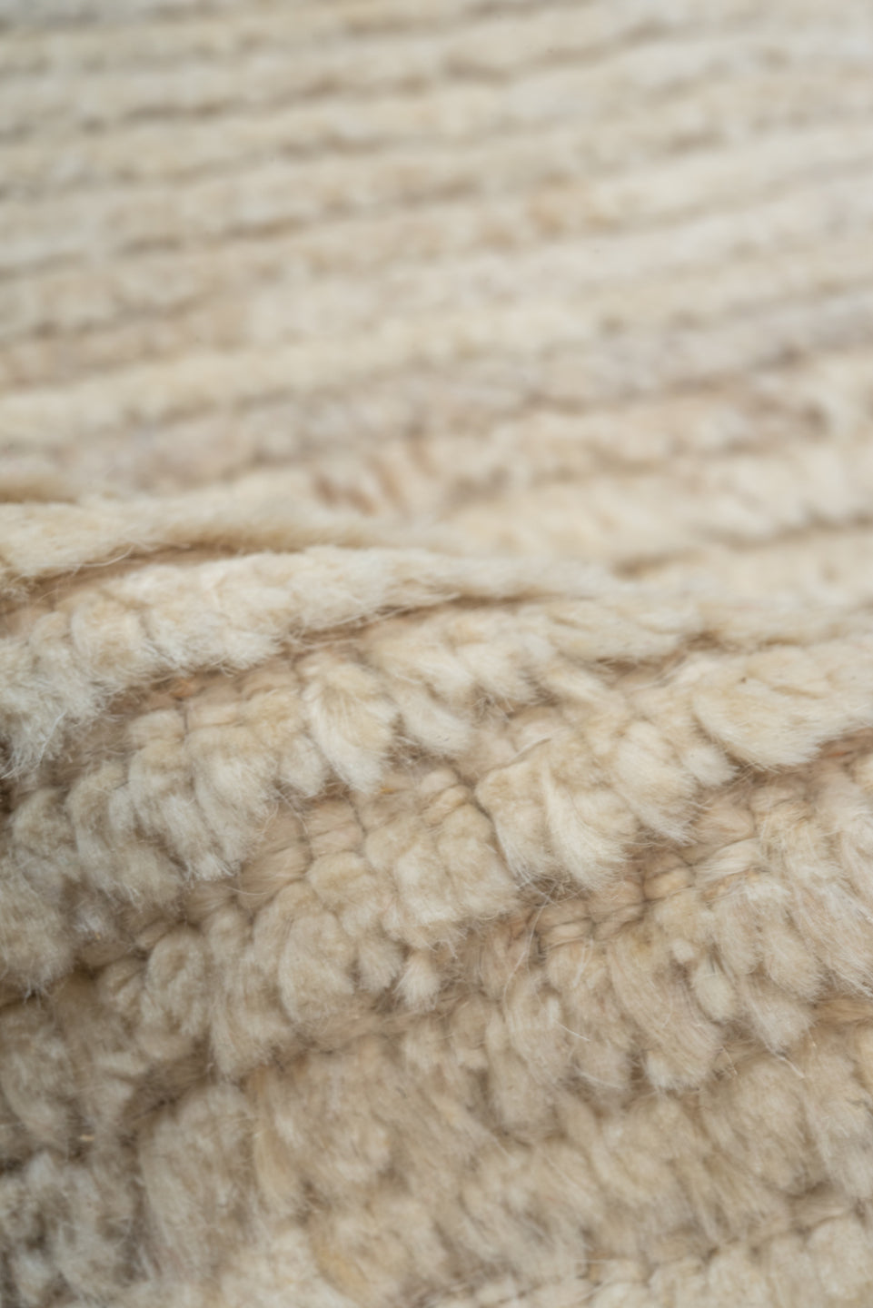 3' x 10' one-of-a-kind handmade vintage Tulu runner rug. Color palette: ivory, cream, beige, taupe, gray