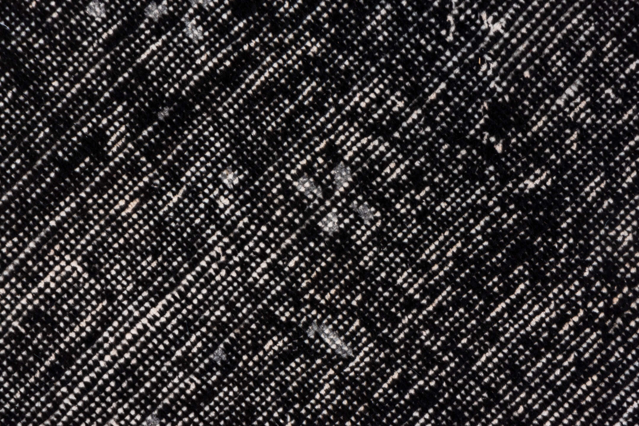 4' x 6' one-of-a-kind handmade vintage Overdyed small size rug. Color palette: black, charcoal, dim gray, gray, light gray