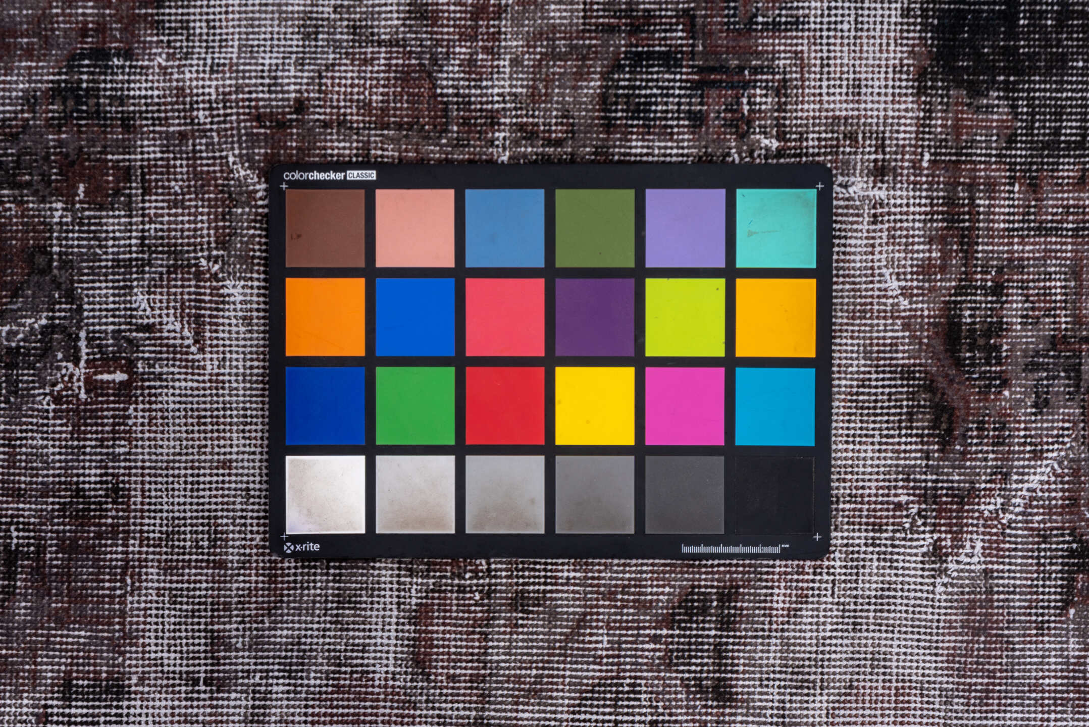 7' x 10' one-of-a-kind handmade vintage Overdyed large size rug. Color palette: black, brown, charcoal, dark gray, gainsboro