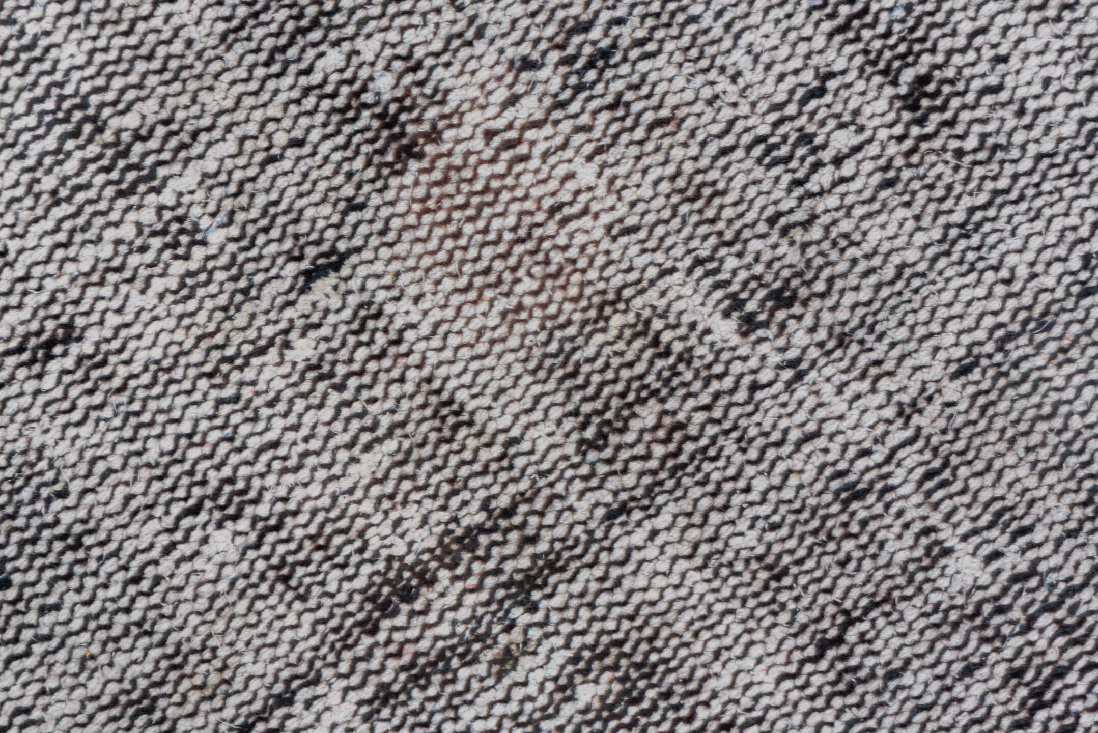 6' x 9' one-of-a-kind handmade vintage Overdyed medium size rug. Color palette: gray, charcoal, ivory, taupe, rose, black