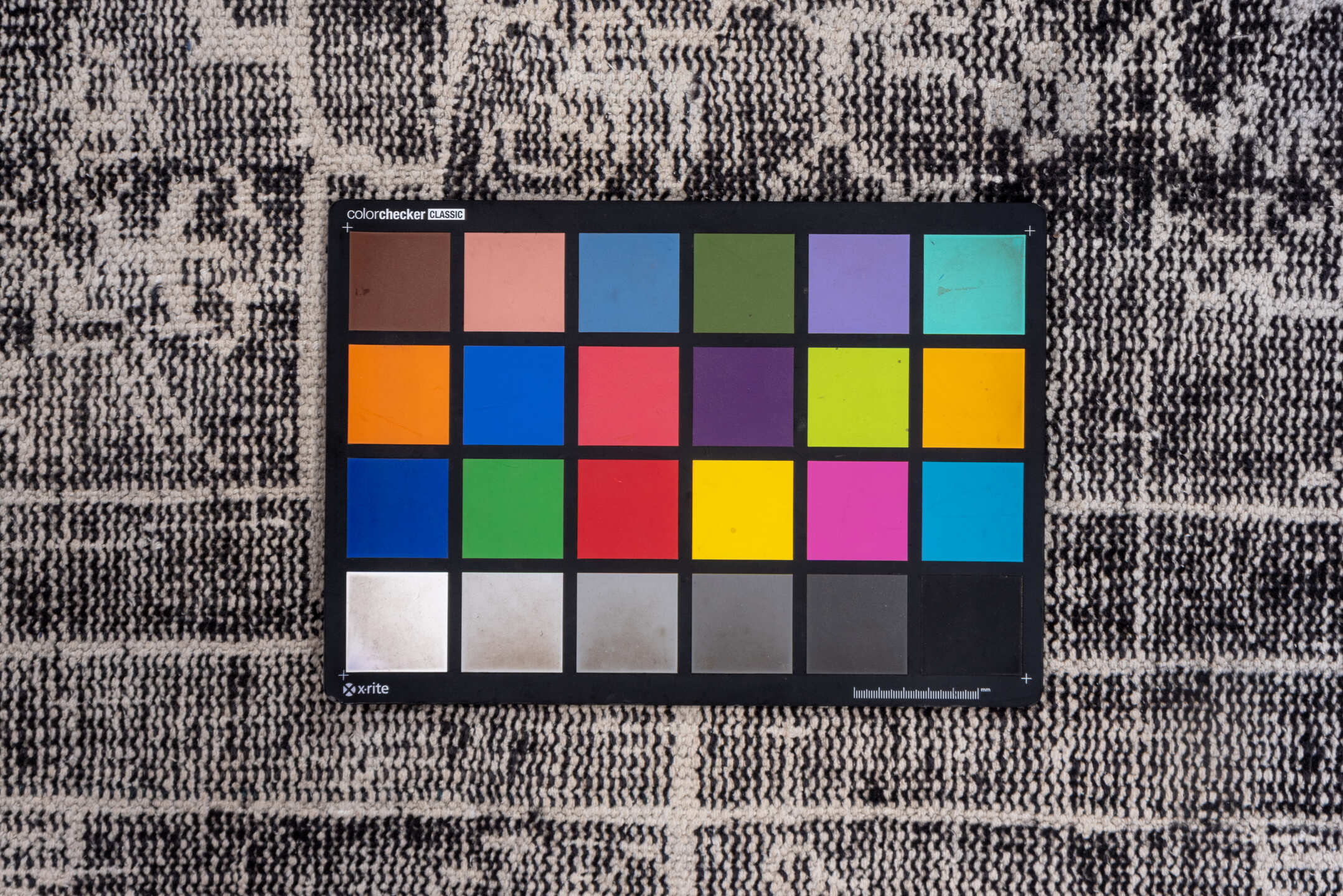 7' x 9' one-of-a-kind handmade vintage Overdyed rug. Color palette: black, charcoal, dark gray, gainsboro, gray, light gray