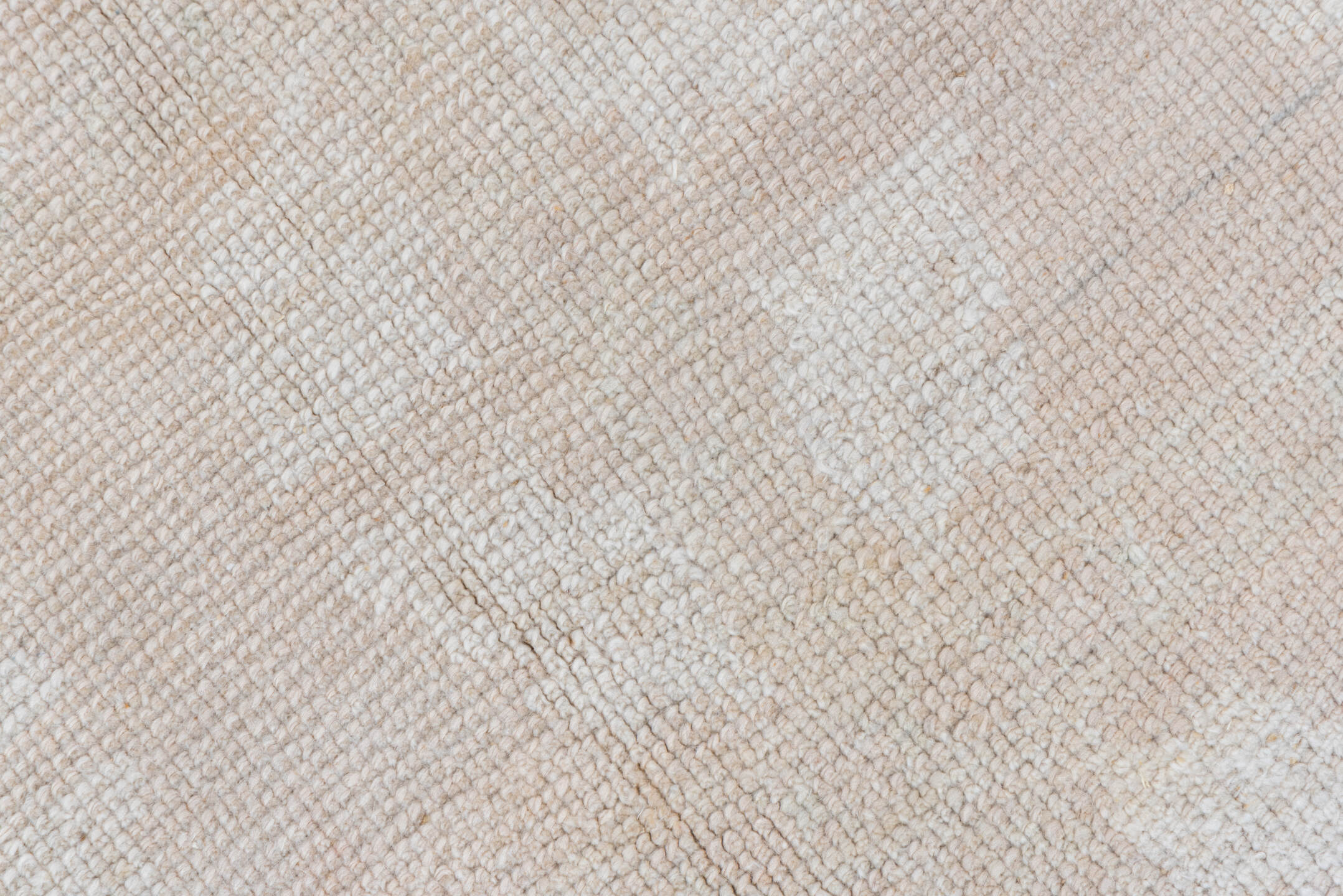 3' x 6' one-of-a-kind handmade vintage Oushak small size rug. Color palette: blush, ivory, cream, taupe, pink, beige, gray