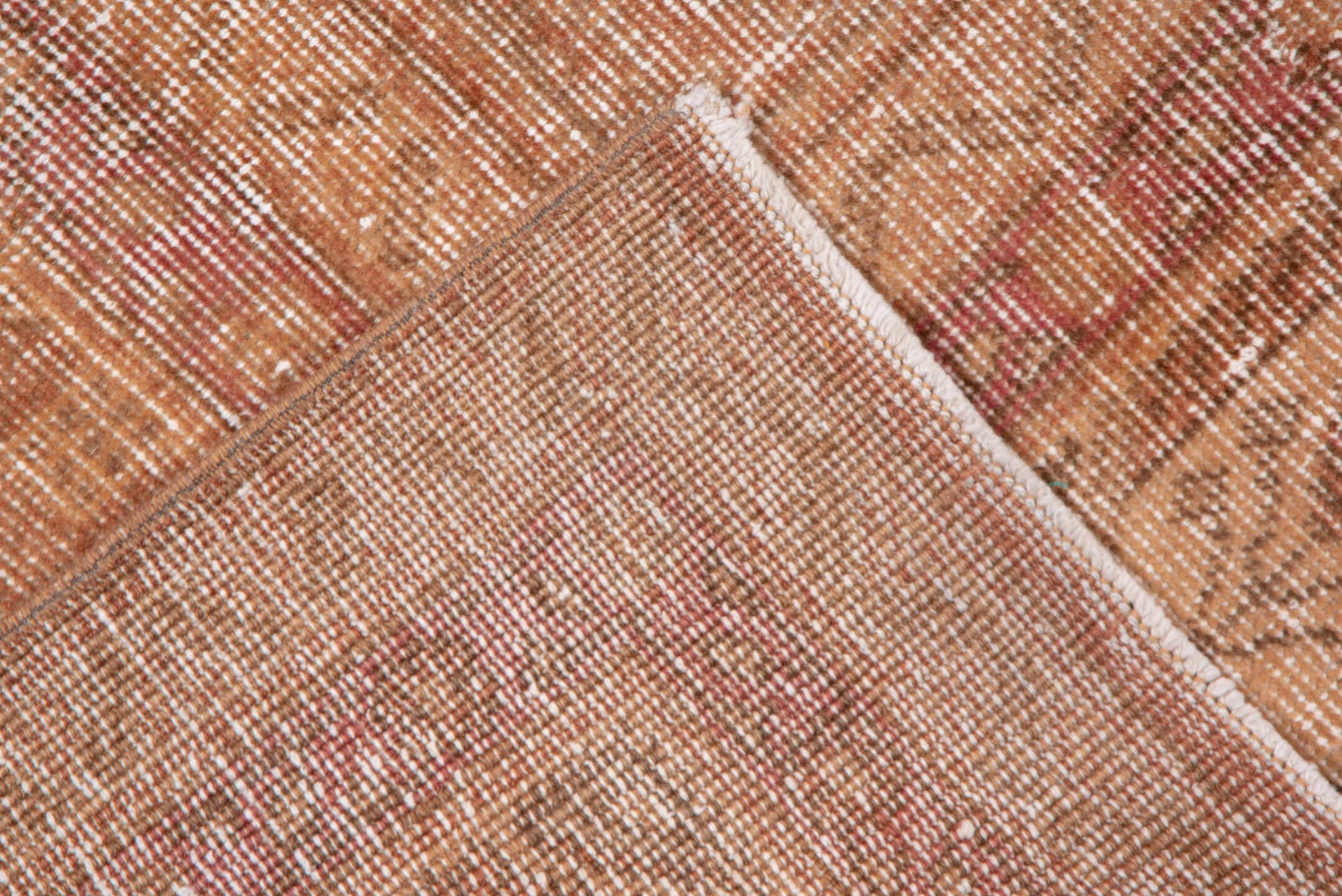 8' x 11' one-of-a-kind handmade vintage Oushak large size rug. Color palette: blush, ivory, rose, taupe, beige, pink, red