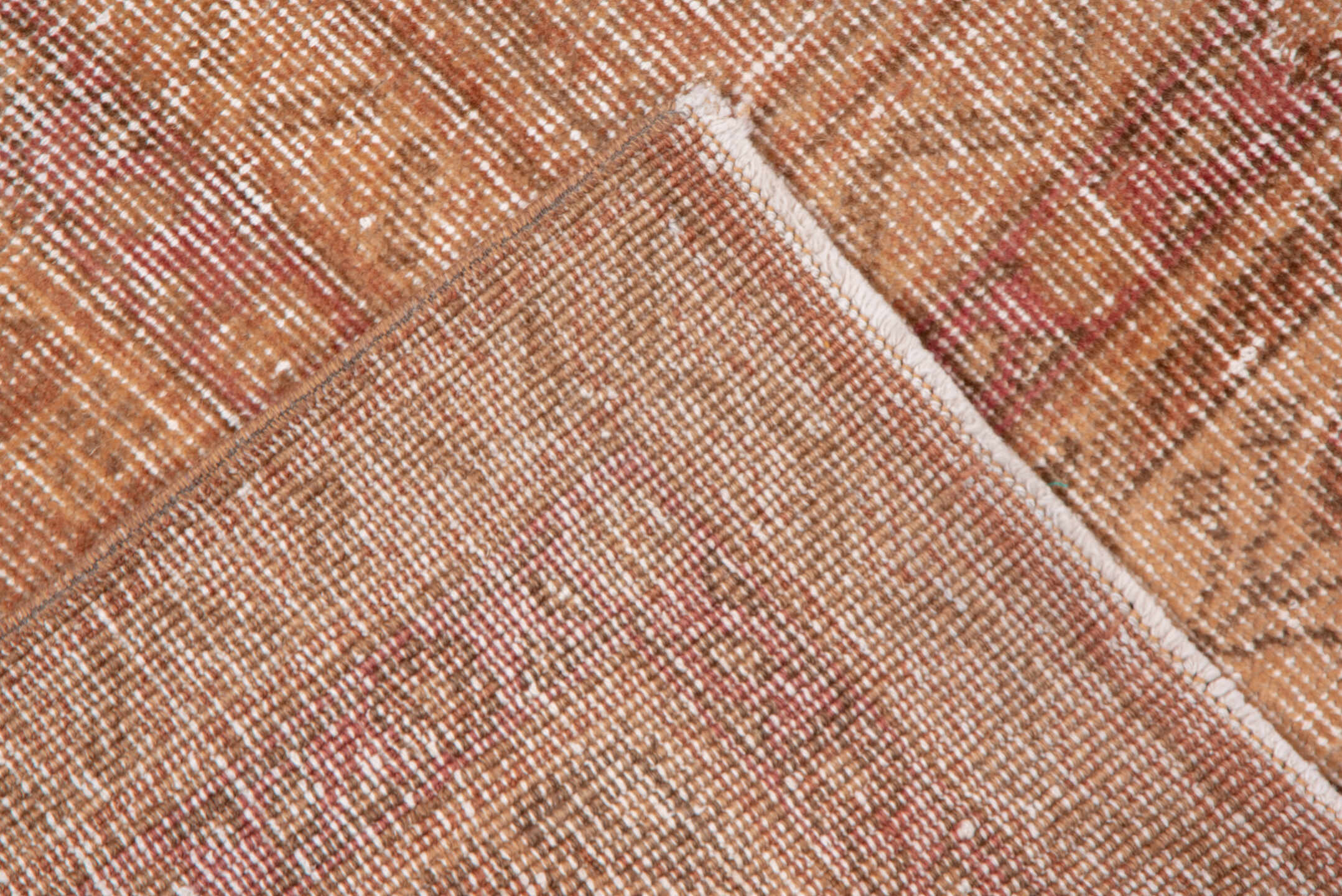 8' x 11' one-of-a-kind handmade vintage Oushak large size rug. Color palette: blush, ivory, rose, taupe, beige, pink, red