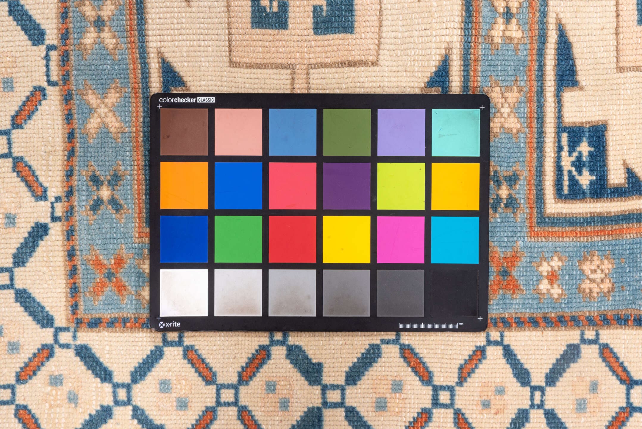 3' x 4' one-of-a-kind handmade vintage Oushak small size rug. Color palette: ivory, sky blue, terracotta, navy, beige