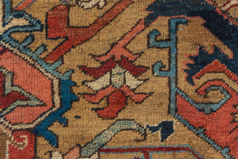 Antique Heriz Area Rug (11' x 13')