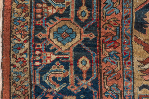 Antique Heriz Area Rug (11' x 13')