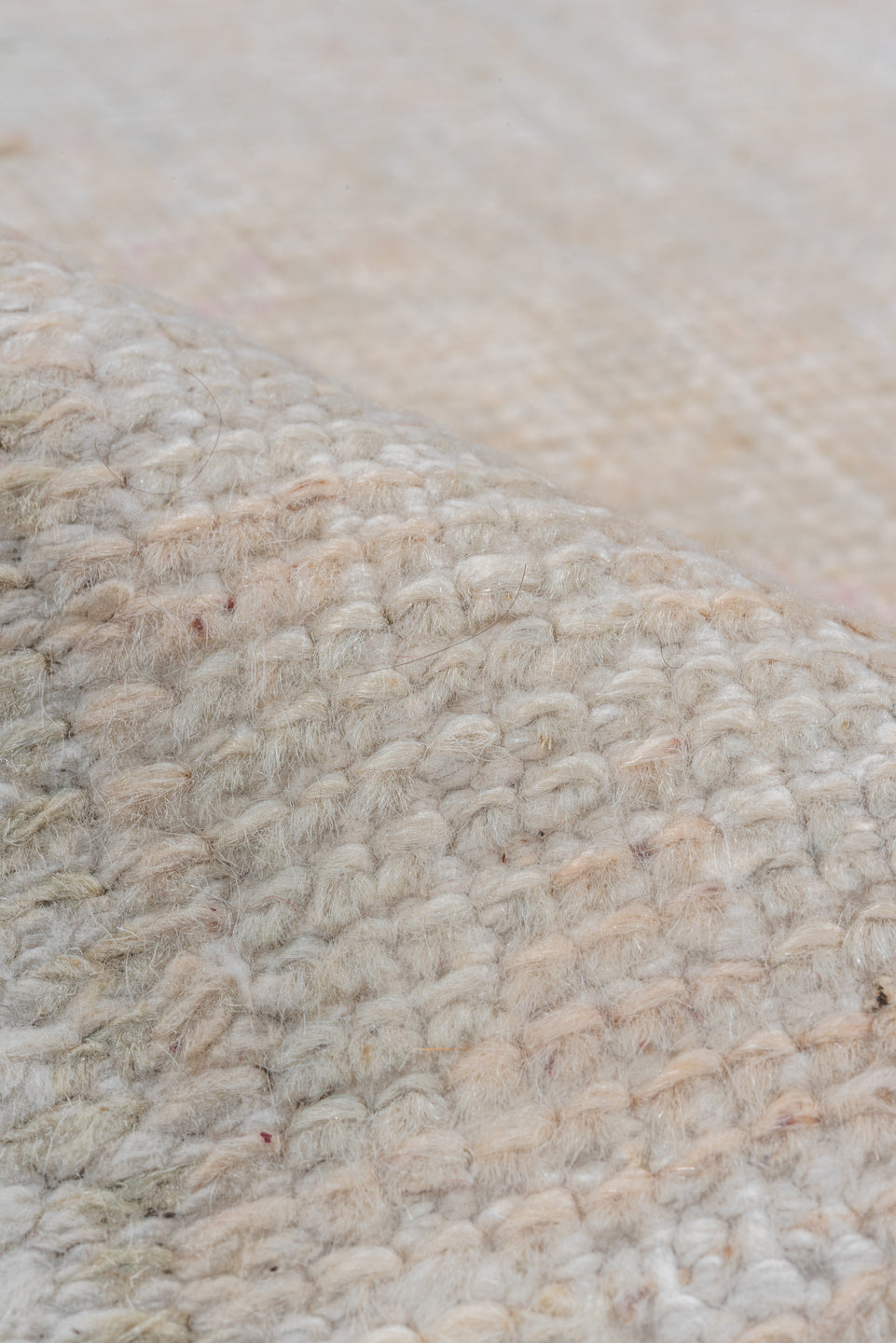 2' x 4' one-of-a-kind handmade vintage Oushak small size rug. Color palette: ivory, beige, blush, cream, taupe, pale pink