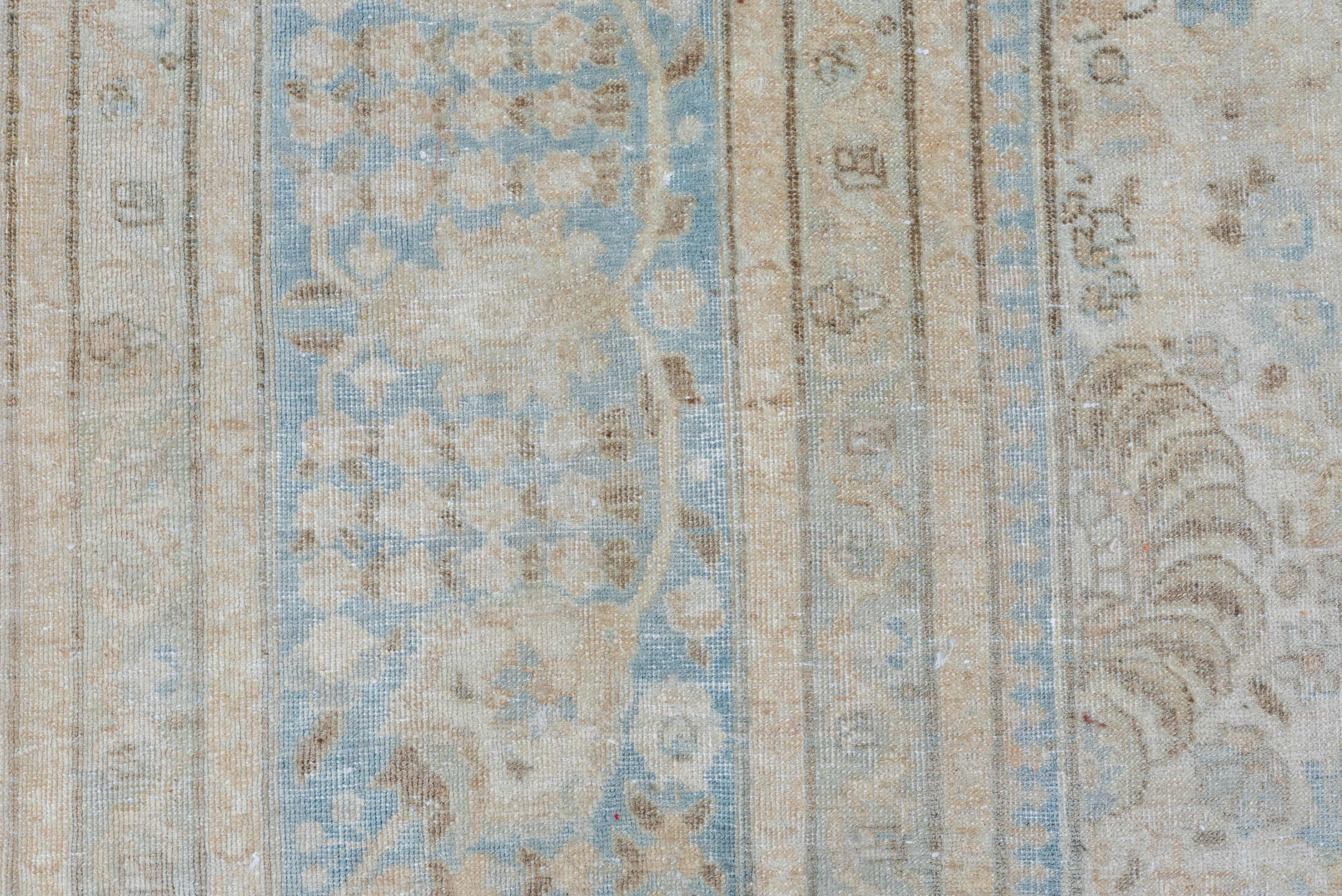 11' x 14' one-of-a-kind handmade vintage Tabriz oversize rug. Color palette: dark gray, gray, light blue, light gray