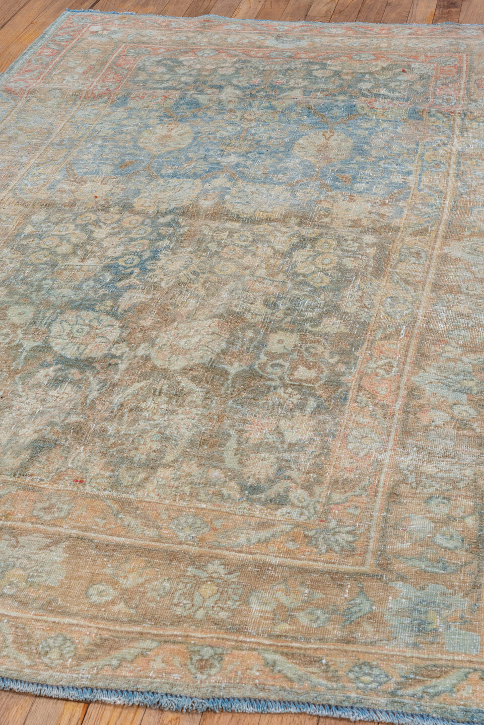 4' x 6' one-of-a-kind handmade vintage Tabriz small size rug. Color palette: brown, gray, light gray