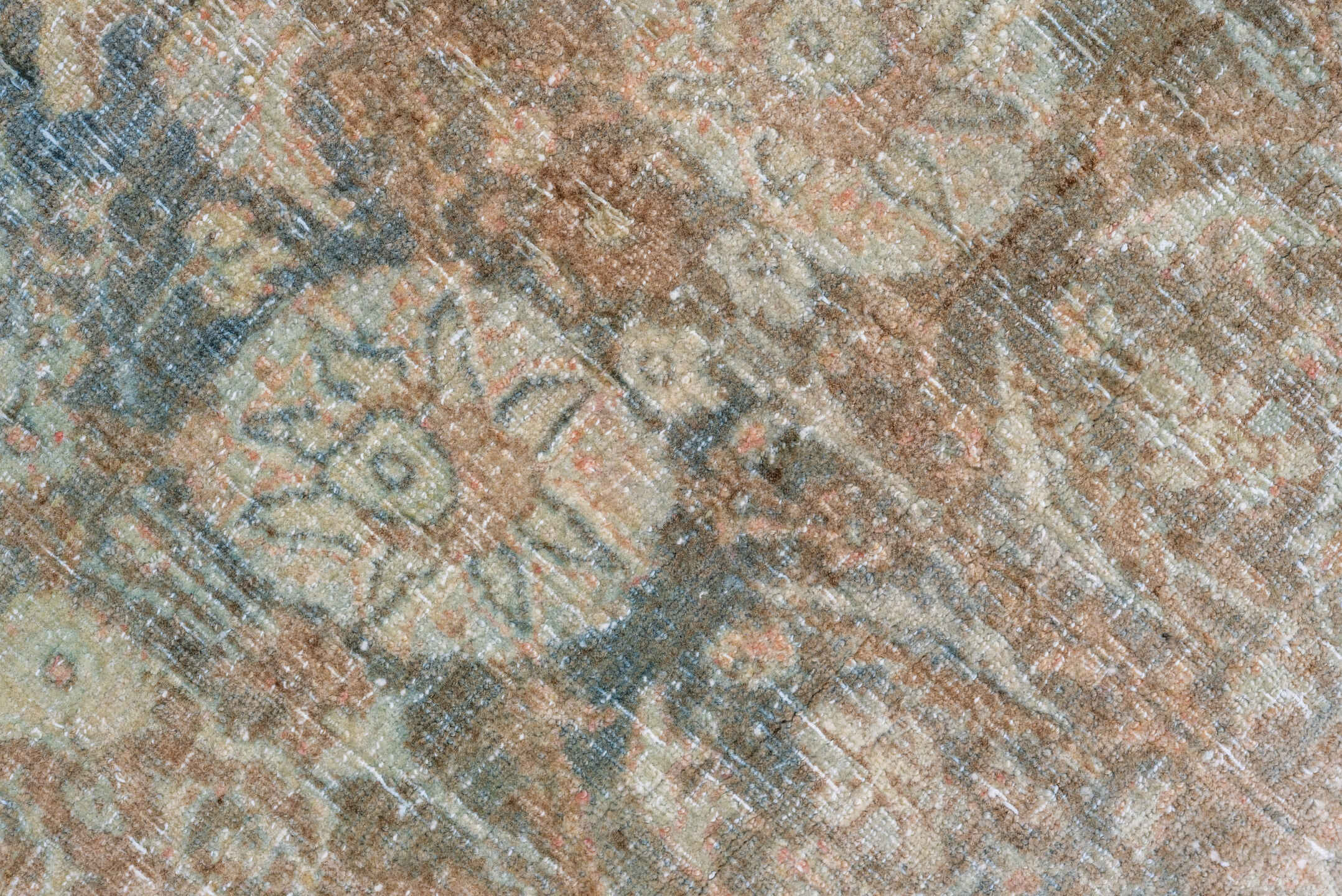 4' x 6' one-of-a-kind handmade vintage Tabriz small size rug. Color palette: brown, gray, light gray