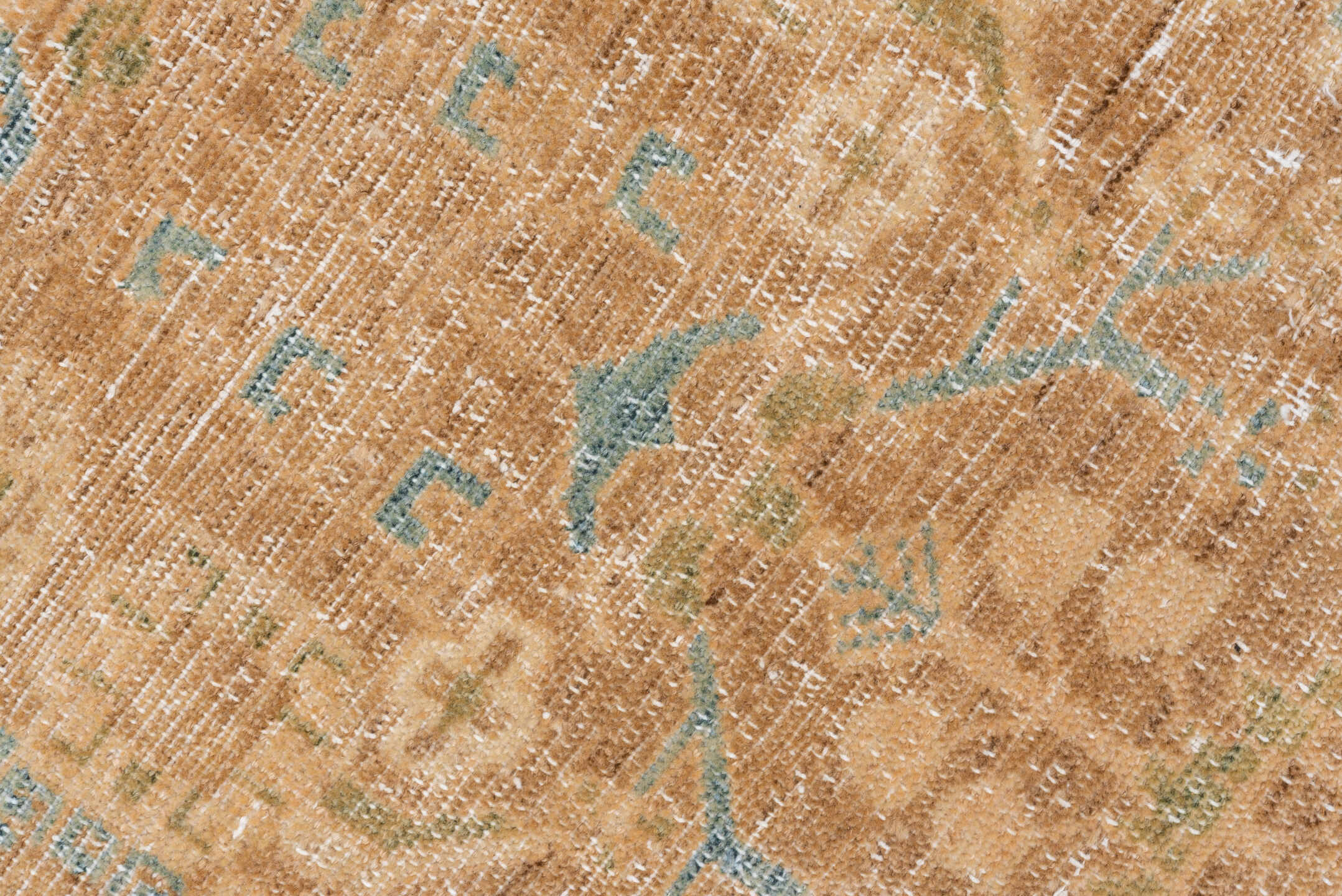 5' x 10' one-of-a-kind handmade vintage Malayer medium size rug. Color palette: tan, ivory, pale blue, taupe, camel, beige