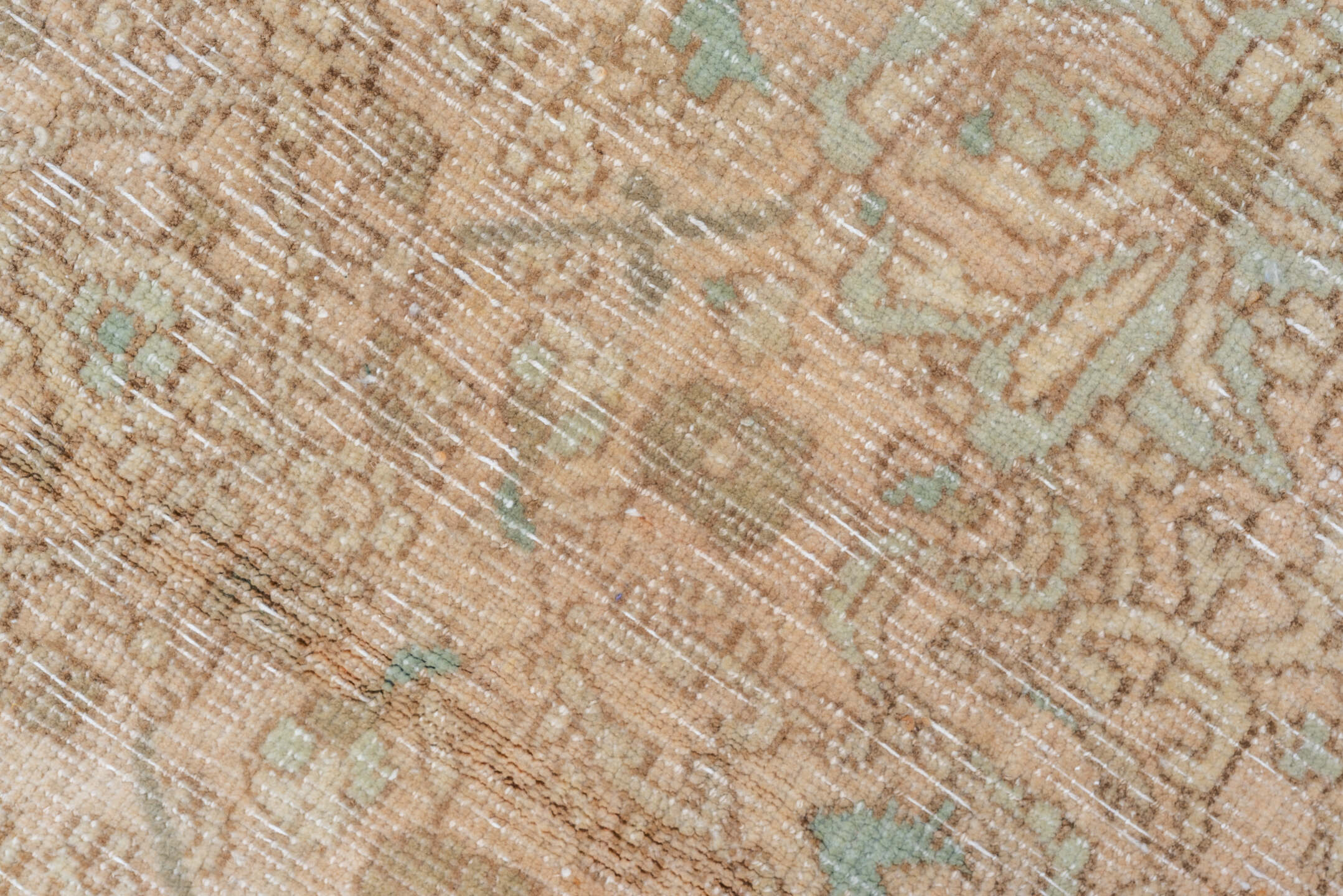 10' x 13' one-of-a-kind handmade vintage Bidjar large size rug. Color palette: beige, taupe, ivory, pale aqua, sand, camel