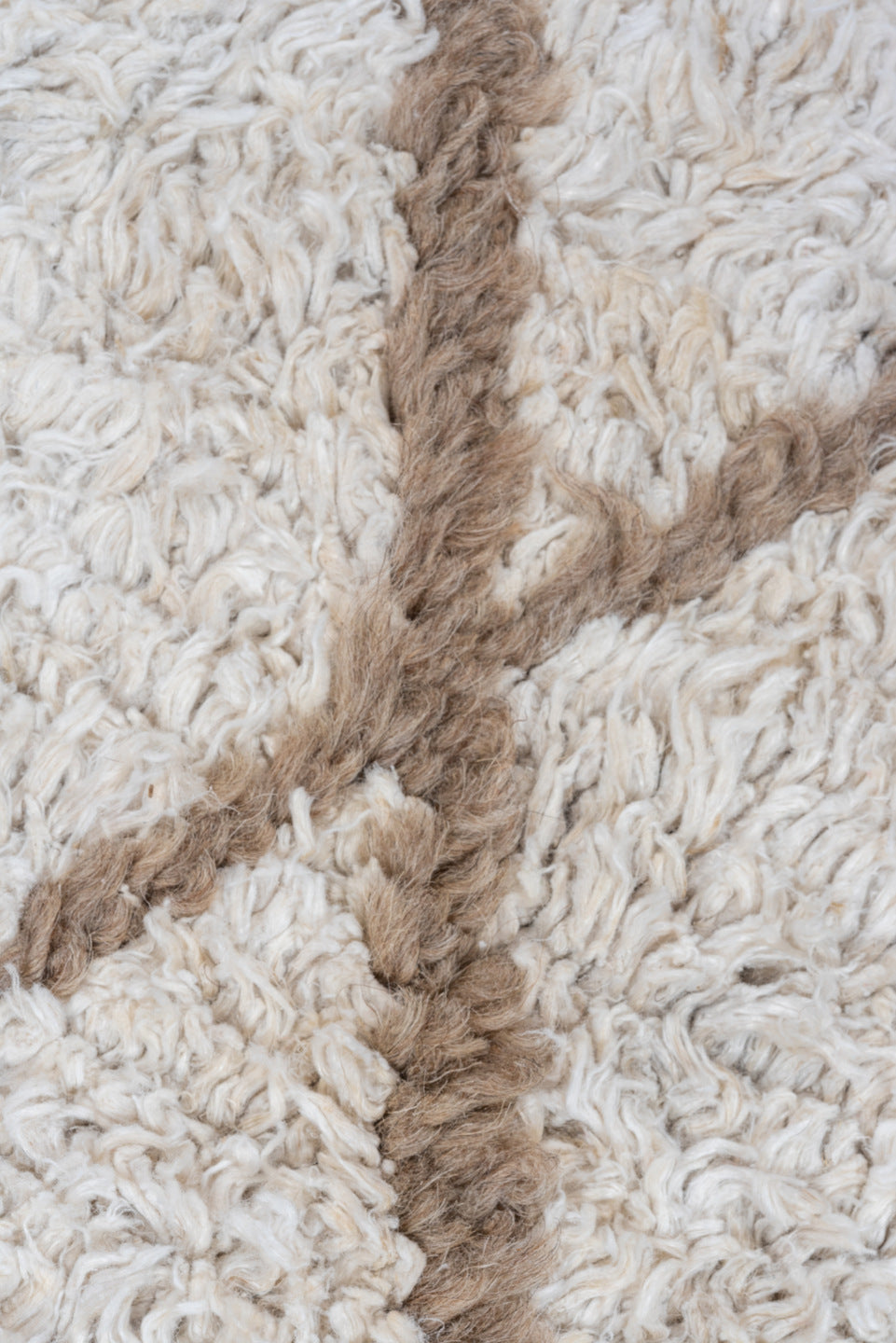 3' x 14' one-of-a-kind handmade vintage Moroccan runner rug. Color palette: ivory, taupe, cream, beige, gray