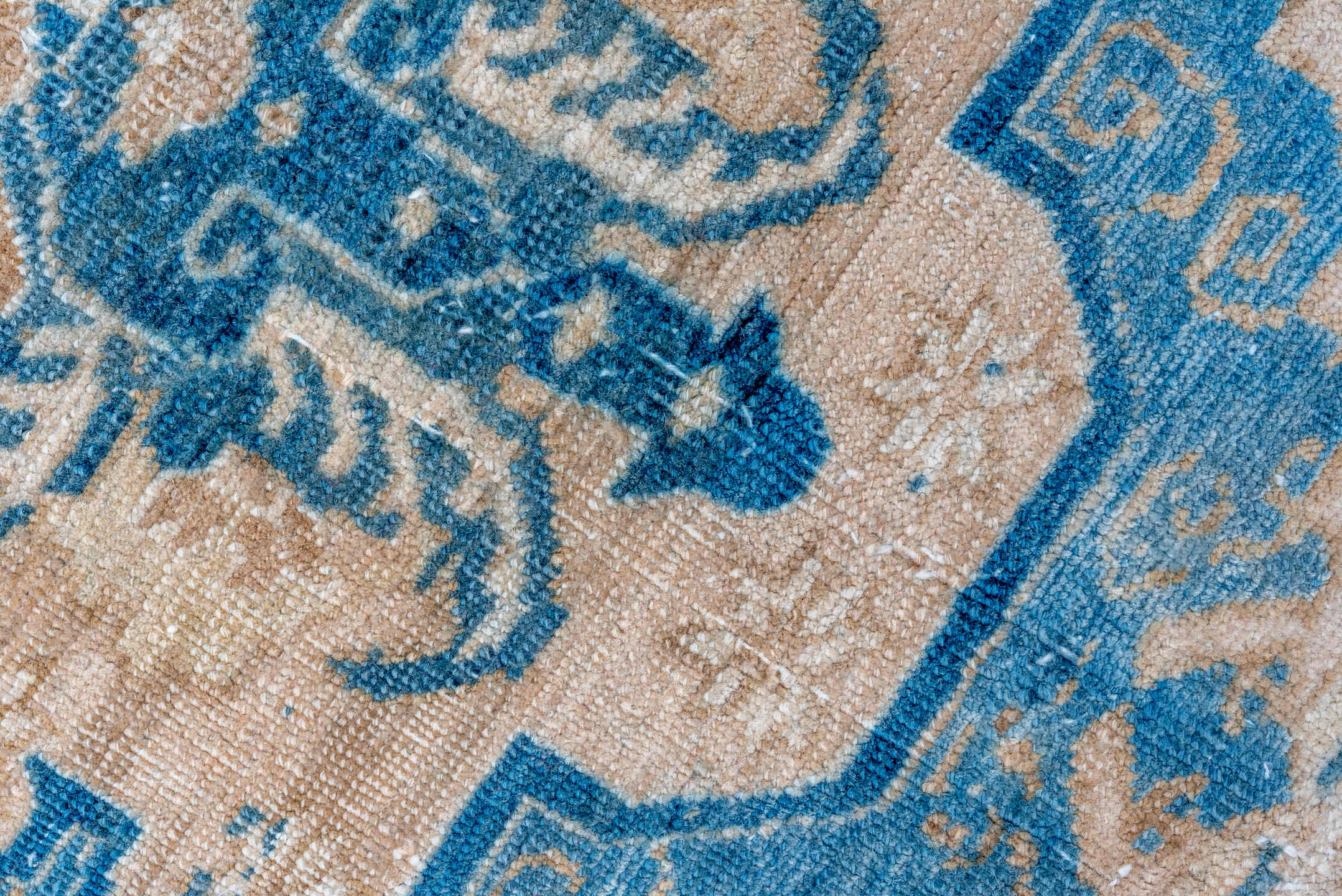 7' x 10' one-of-a-kind handmade vintage Tabriz large size rug. Color palette: ivory, sky blue, navy, beige, cream, slate