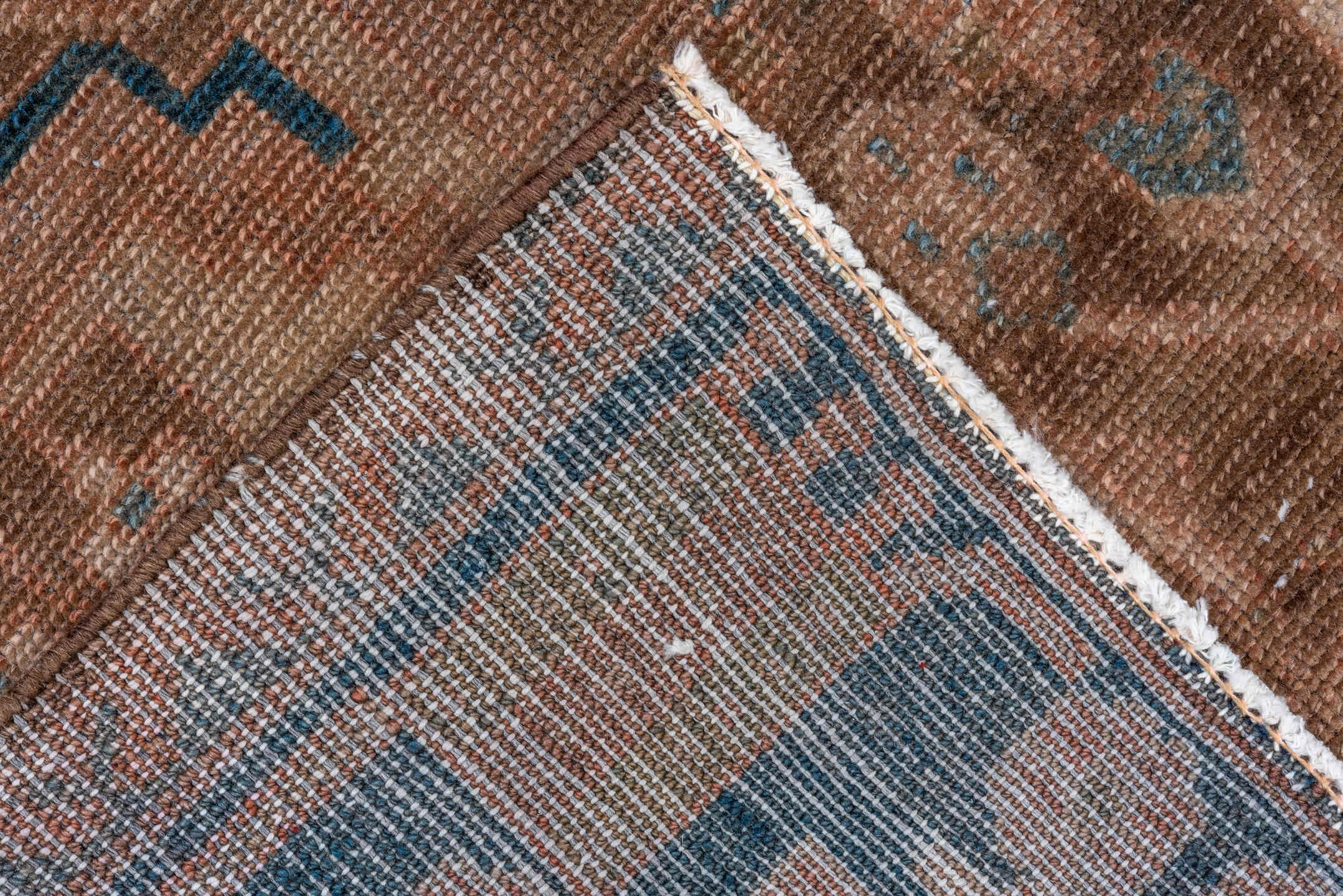 4' x 6' one-of-a-kind handmade vintage Malayer small size rug. Color palette: taupe, brown, sky_blue, ivory, camel, slate