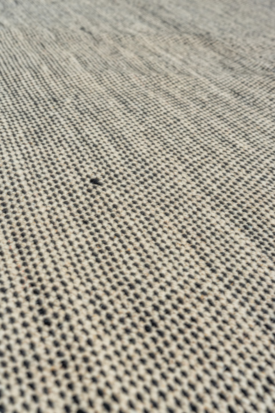 8' x 11' one-of-a-kind handmade vintage Kilim large size rug. Color palette: taupe, ivory, gray, charcoal, beige, black