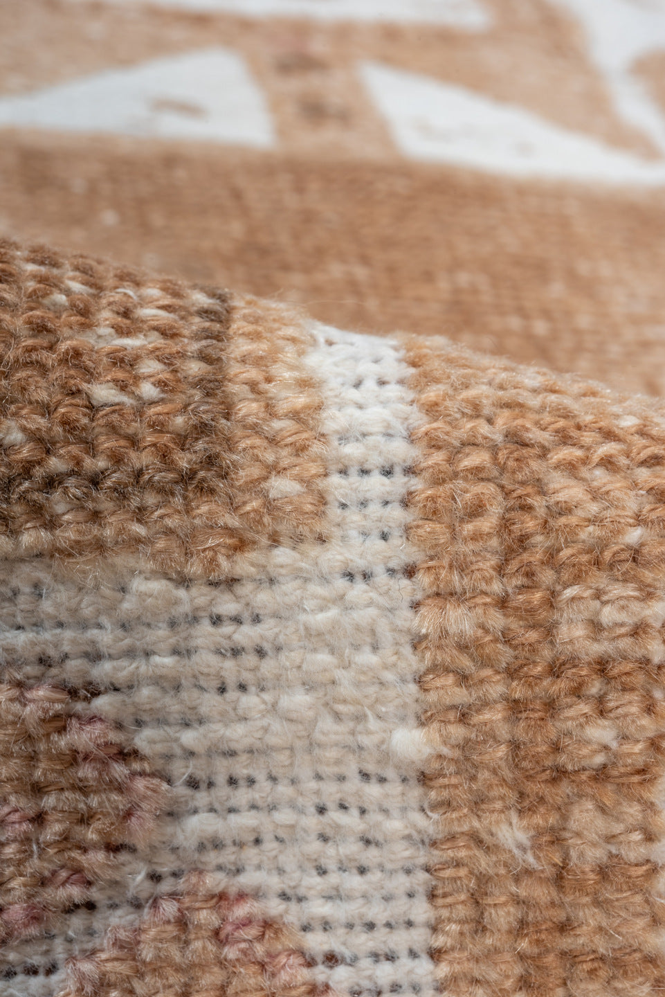 2' x 9' one-of-a-kind handmade vintage Oushak runner rug. Color palette: ivory, camel, taupe, beige, gray