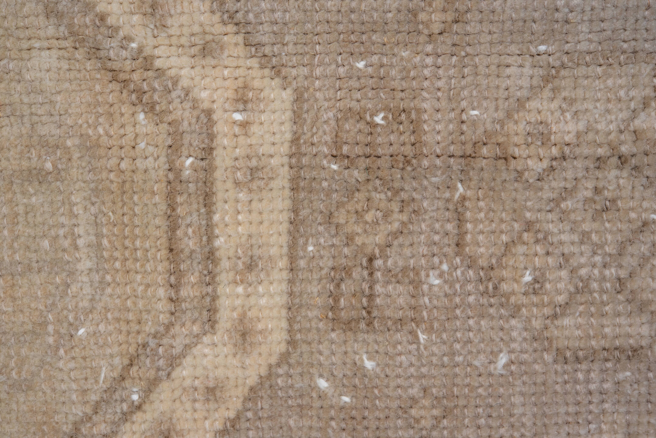 6' x 10' one-of-a-kind handmade vintage Derband large size rug. Color palette: beige, ivory, taupe, camel, sand, light brown