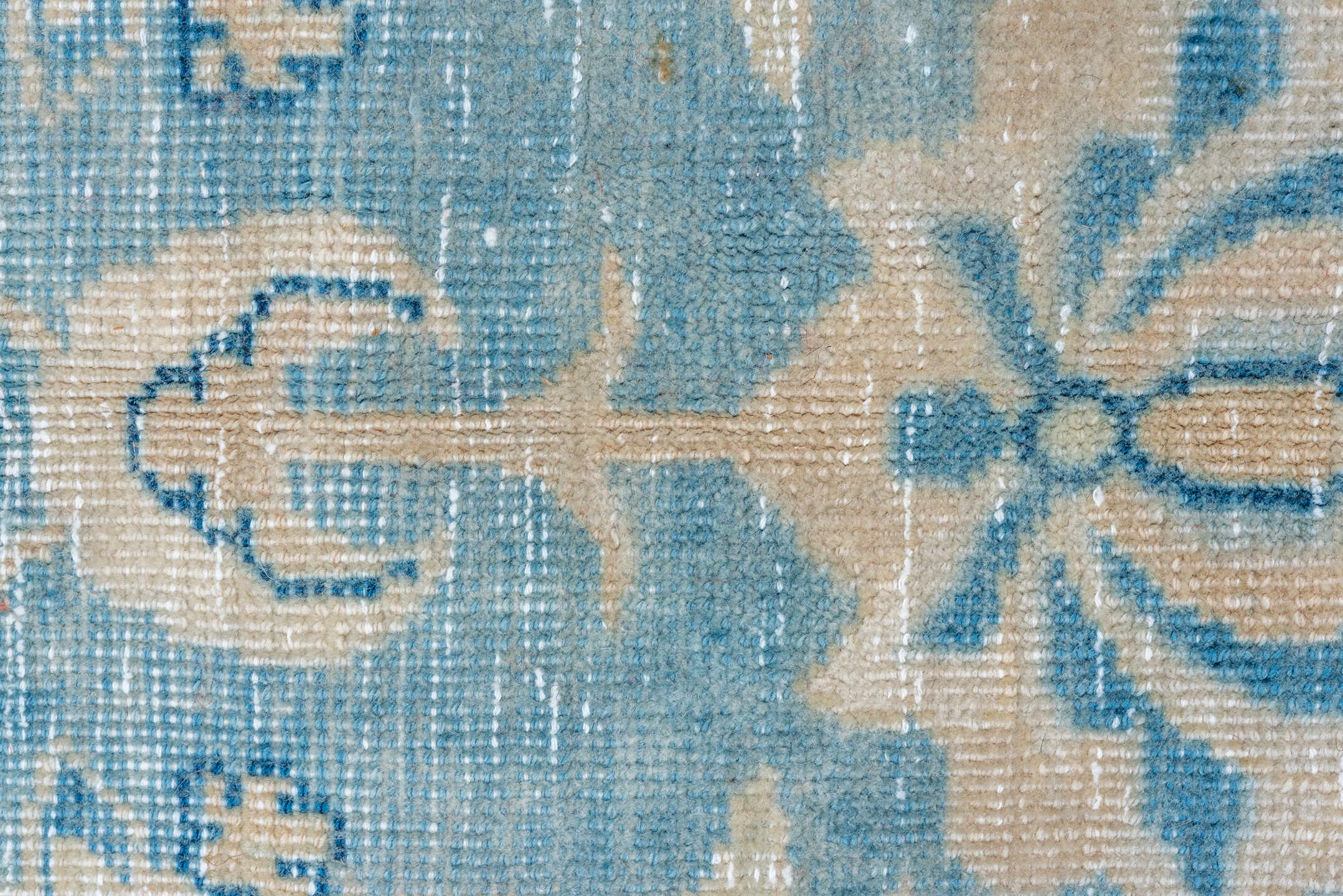 9' x 12' one-of-a-kind handmade vintage Tabriz large size rug. Color palette: sky blue, ivory, cream, beige, taupe