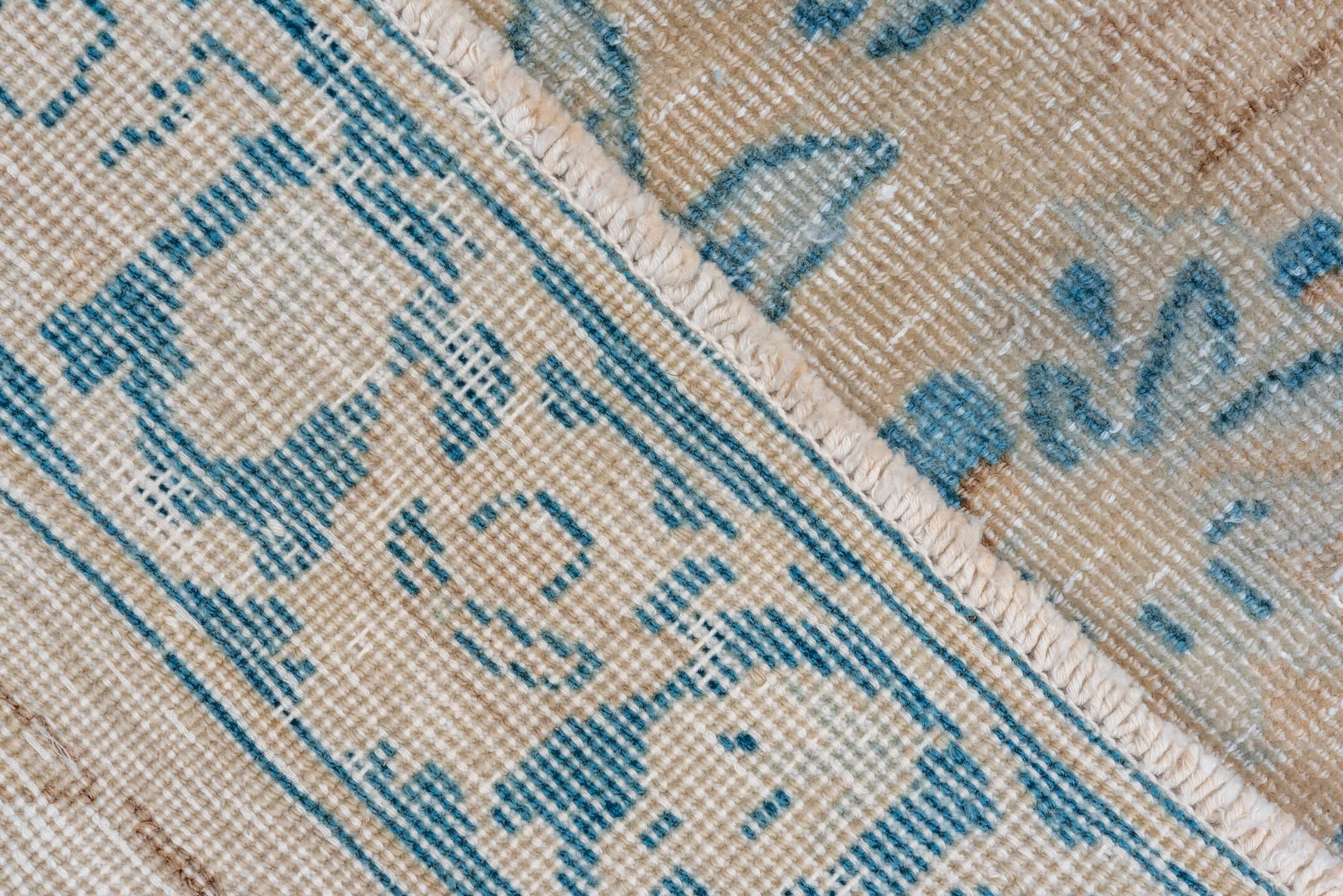 9' x 12' one-of-a-kind handmade vintage Tabriz large size rug. Color palette: sky blue, ivory, cream, beige, taupe