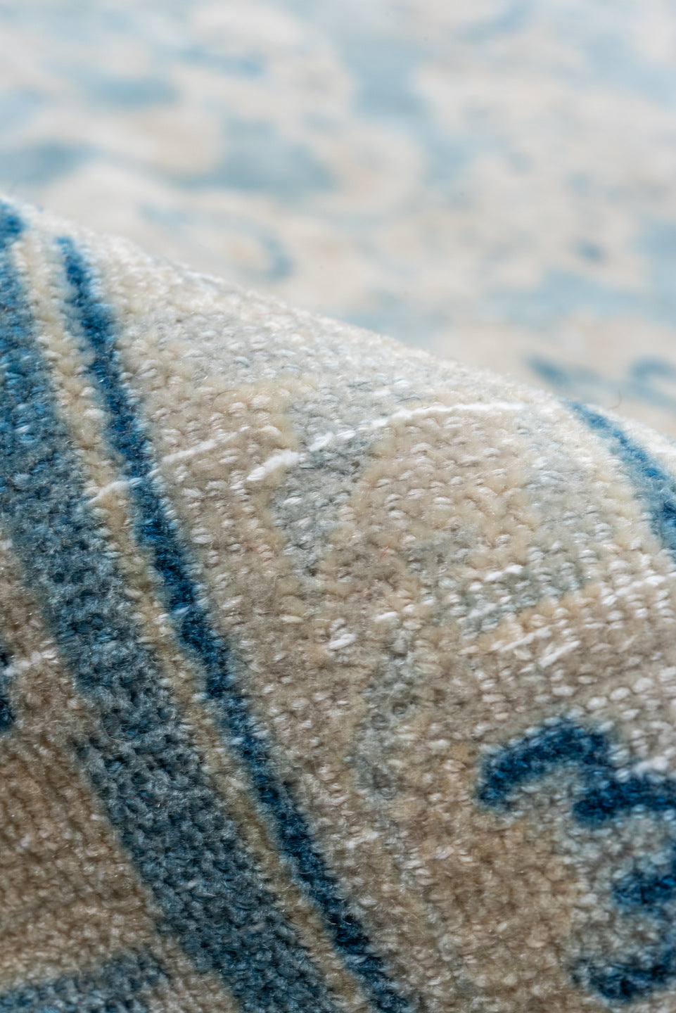 9' x 12' one-of-a-kind handmade vintage Tabriz large size rug. Color palette: arapawa, blue, dark gray, dim gray, gray