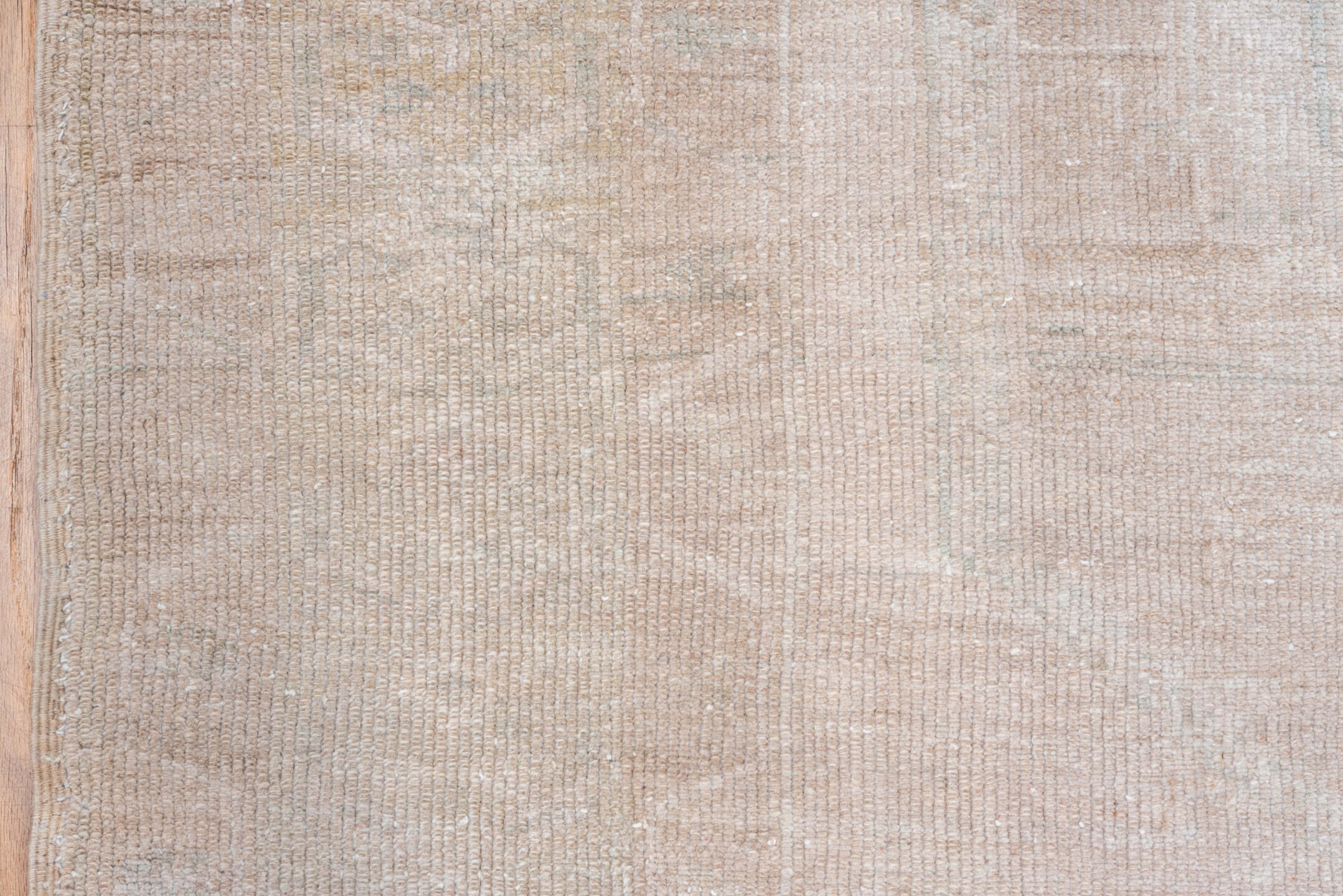 5' x 6' one-of-a-kind handmade vintage Oushak rug. Color palette: beige, ivory, pale blue, taupe, cream, light blue, gray