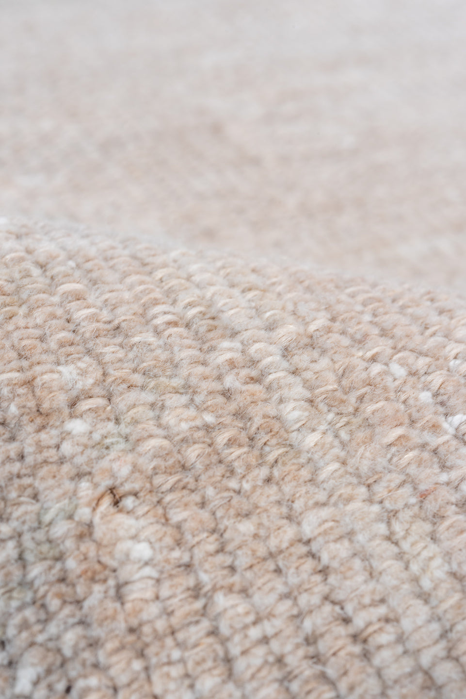 5' x 6' one-of-a-kind handmade vintage Oushak rug. Color palette: beige, ivory, pale blue, taupe, cream, light blue, gray
