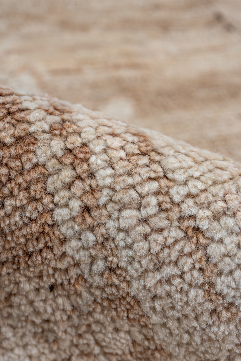 7' x 9' one-of-a-kind handmade vintage Oushak rug. Color palette: ivory, taupe, beige, blush, camel, cream, gray, pink
