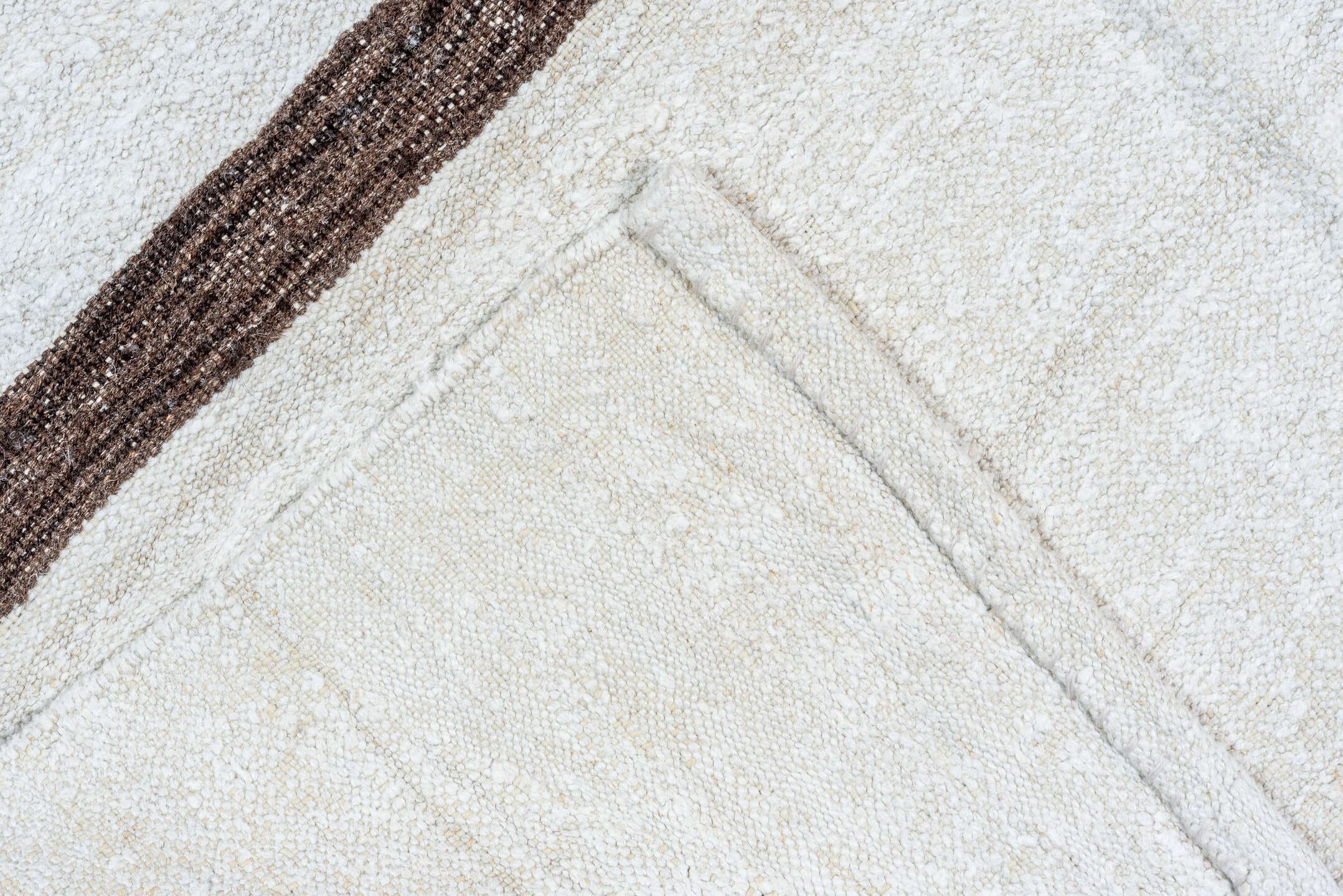 9' x 11' one-of-a-kind handmade vintage Kilim large size rug. Color palette: ivory, brown, taupe, beige, gray